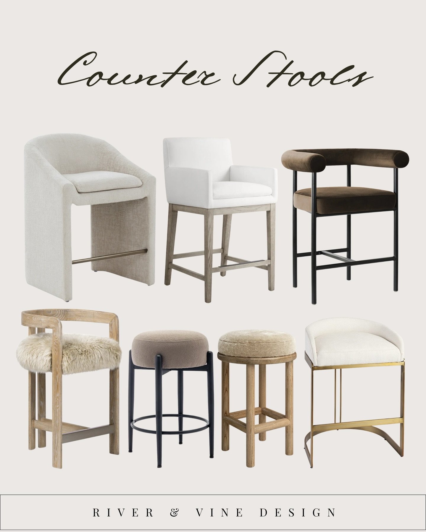 If your kitchen feels &ldquo;off,&rdquo; it&rsquo;s probably the stools.

Too bulky.
Too trendy.
Wrong height.
Wrong material.

These are the silhouettes I consistently recommend for polished, timeless kitchens. 

Comment SHOP below to receive a DM w
