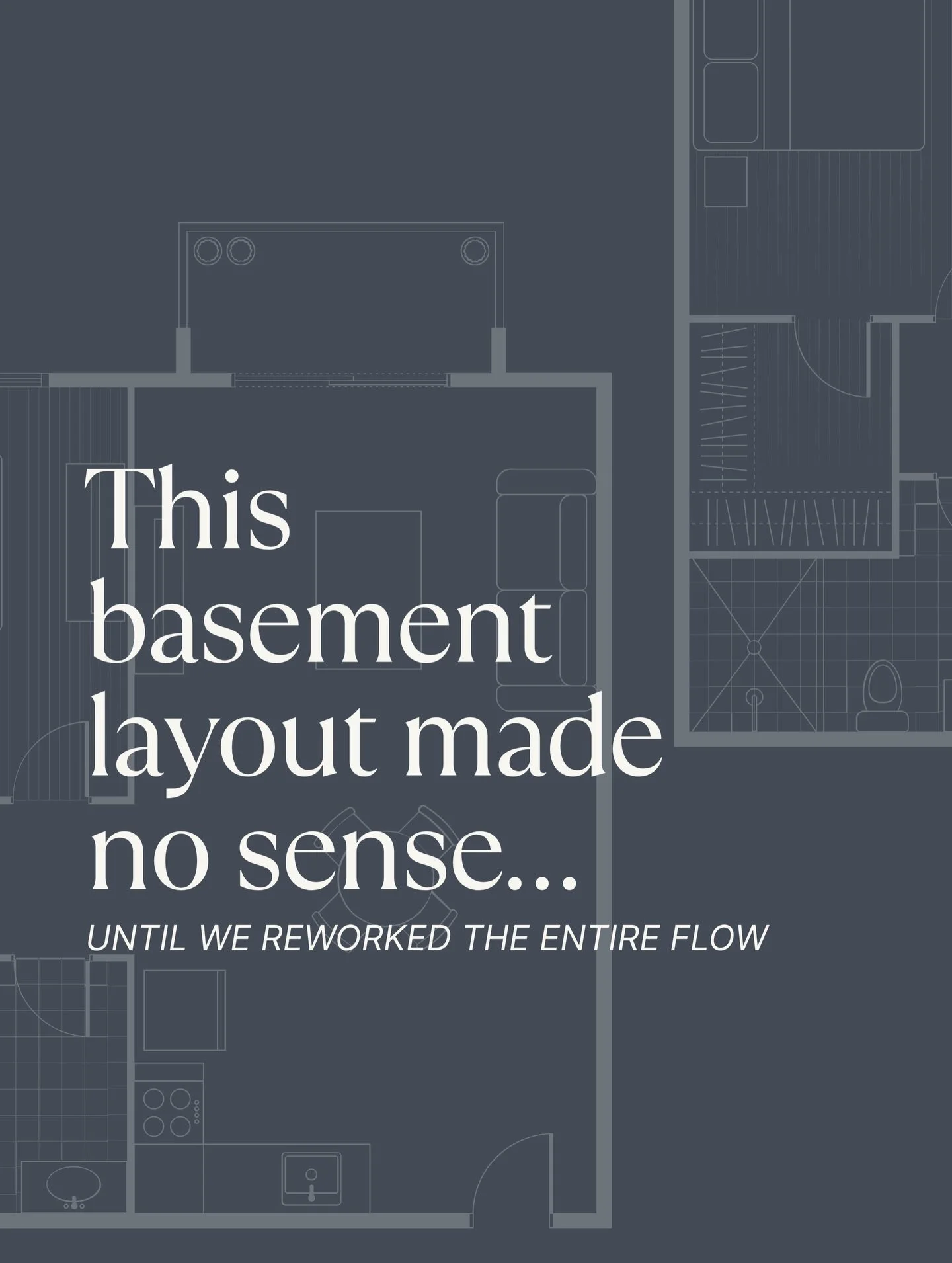 This basement layout made no sense at first&hellip; but the problem wasn&rsquo;t the space &mdash; it was the lack of structure.

Too many openings, awkward angles, and no clear zones made it feel impossible to furnish without blocking flow or overcr