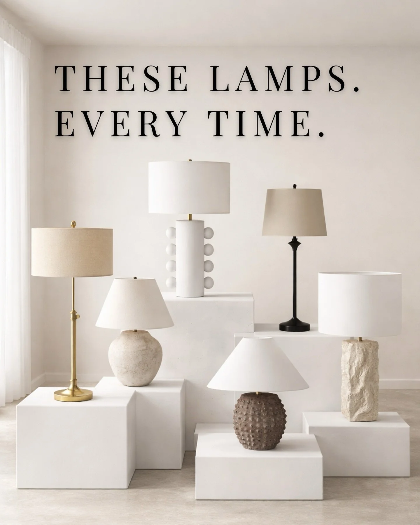 Six lamps, one goal: make your space feel instantly elevated 🤍

If your room feels a little flat, this is your sign to swap in a statement lamp. Lighting is one of the fastest (and most overlooked) ways to make a space feel layered, intentional, and