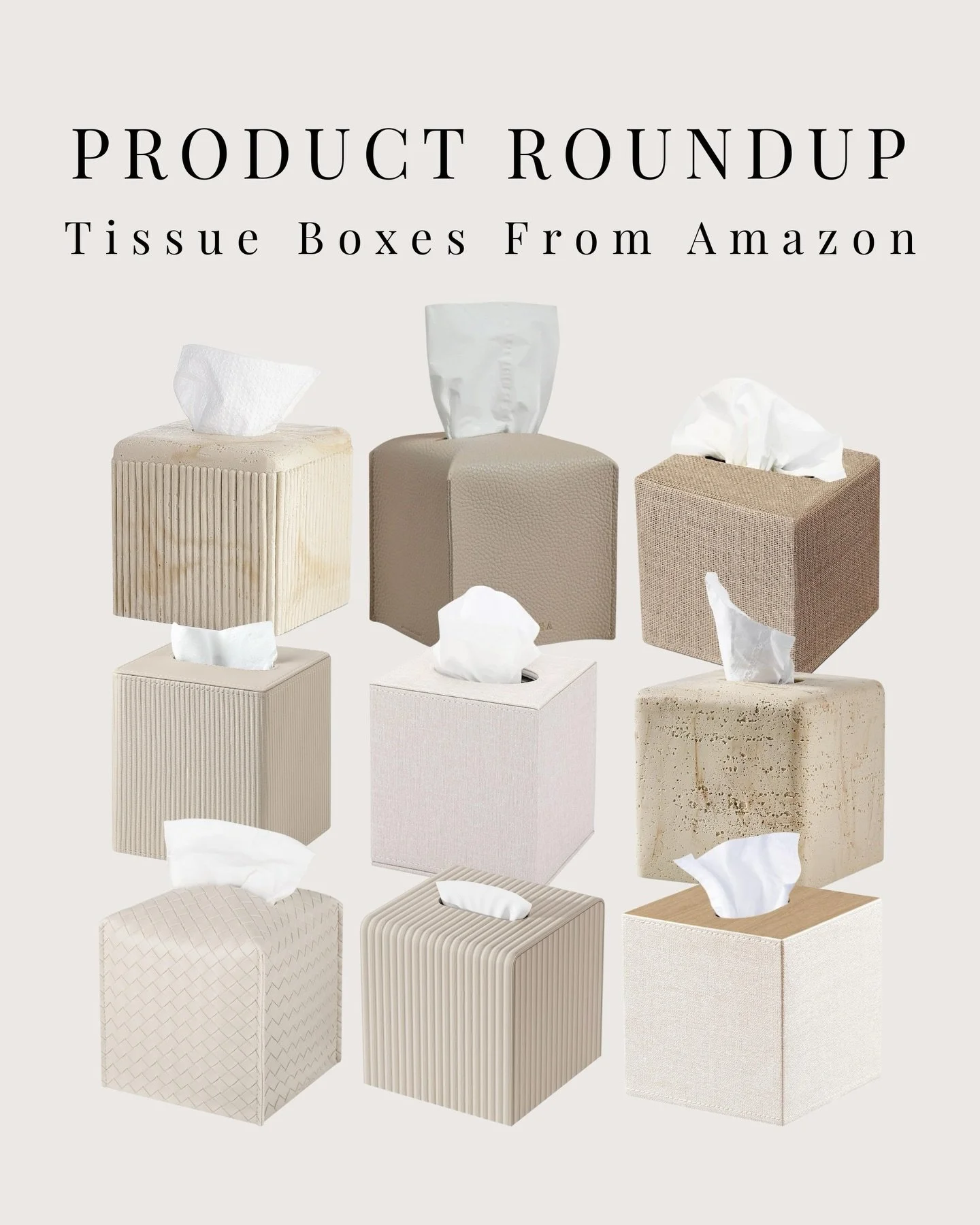 Tissue boxes&hellip; but make them aesthetic.

These are the little upgrades that instantly make a space feel finished. Same function, completely different look&mdash;woven textures, soft neutrals, and sculptural shapes that actually add to your styl