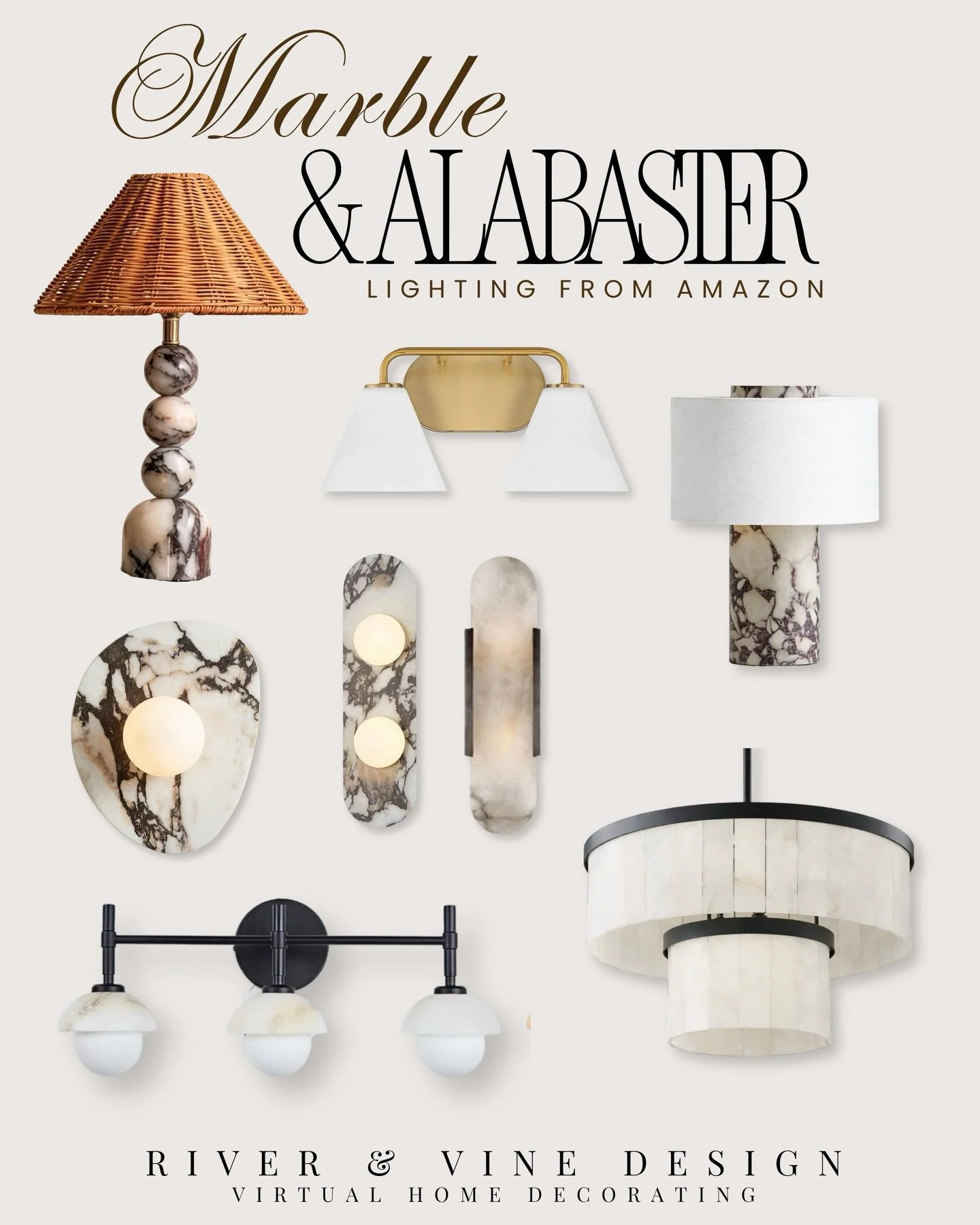 Marble and alabaster lighting is having a major moment&mdash;and Amazon honestly has some of the best affordable options right now. ✨
These pieces look far more expensive than they are and instantly add that layered, designer feel to a space through 