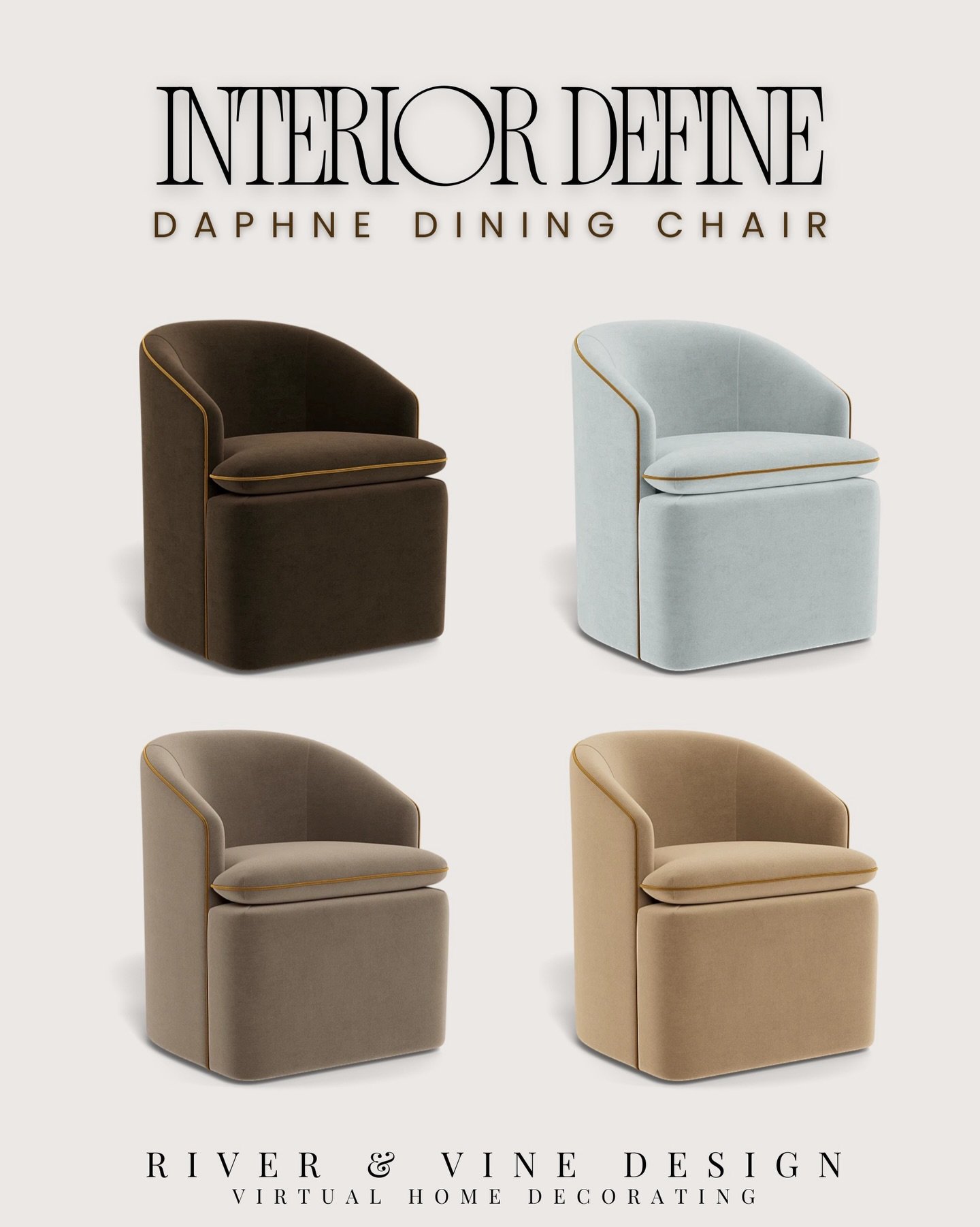 These chairs are one of those pieces that instantly make a space feel elevated without trying too hard. The curved silhouette, the tailored piping, the fact that they come in multiple neutrals&hellip; it&rsquo;s giving custom without the custom price