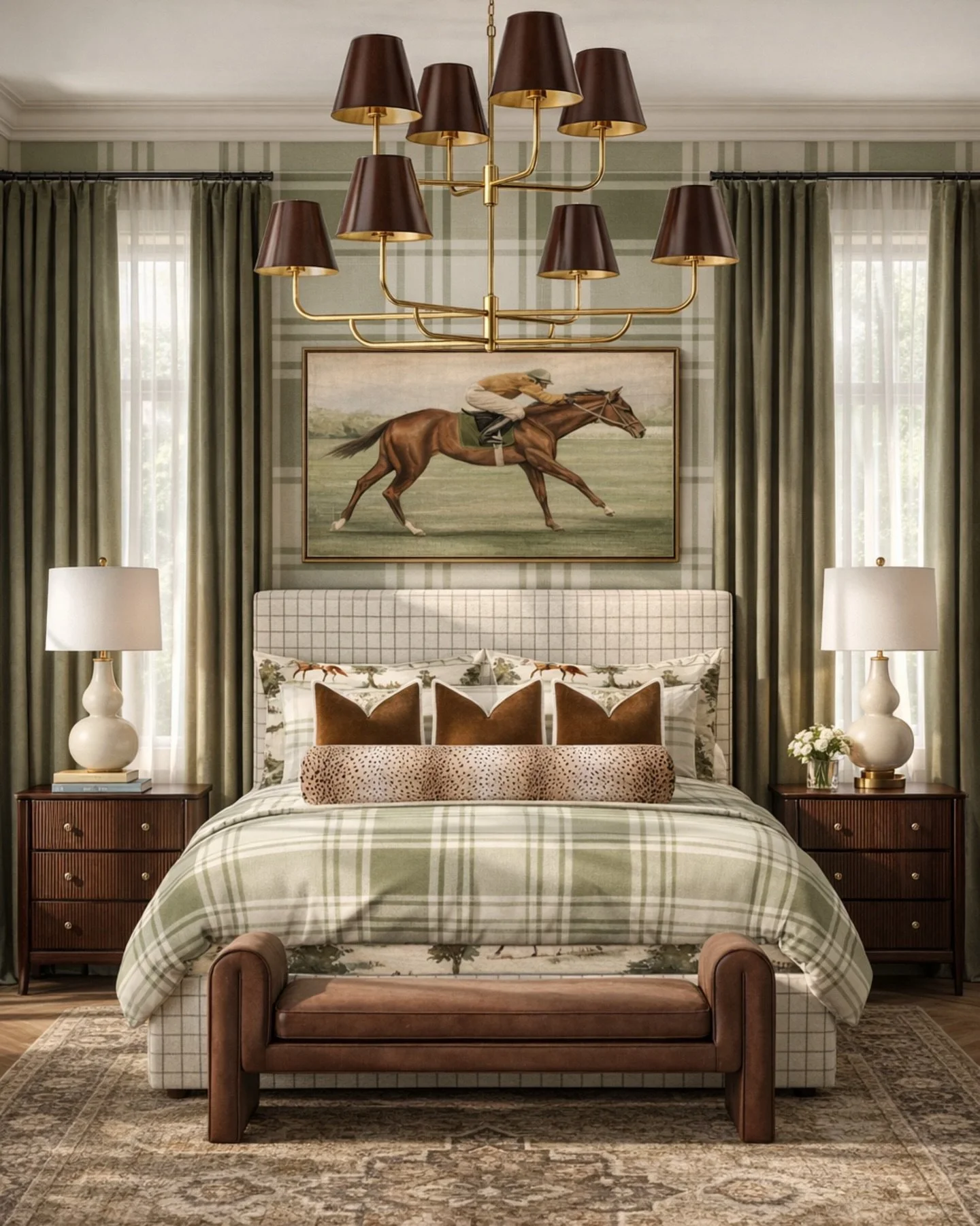 Derby season is basically an excuse to romanticize your entire home&mdash;and this is the vibe 🐎

Plaids, equestrian prints, rich browns, a little bit of polish&hellip; it feels classic but still fresh. Like you definitely have a mint julep somewher