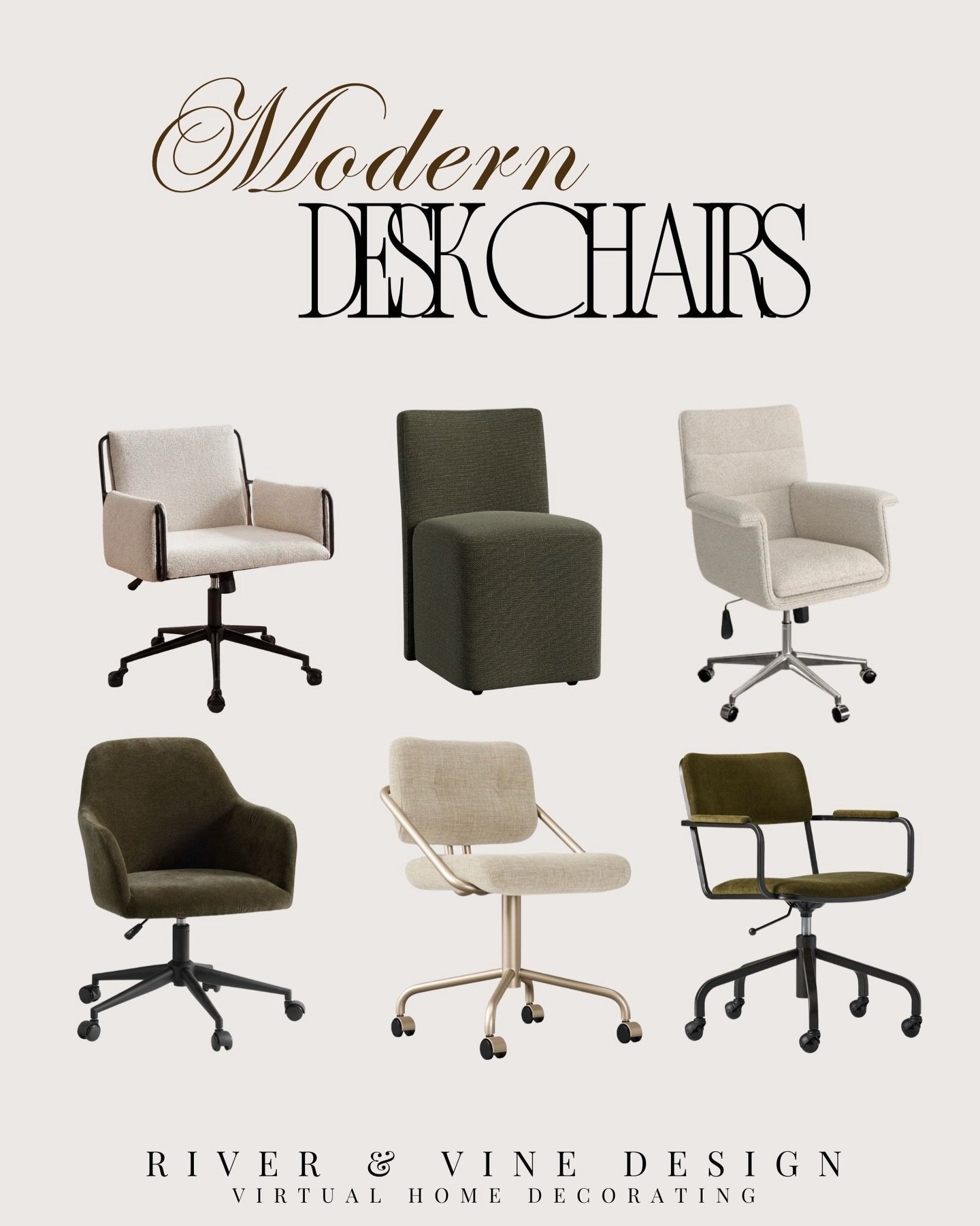 Most desk chairs are either comfortable or stylish&hellip; rarely both.

These are the ones that actually do both&mdash;clean lines, elevated fabrics, and silhouettes that don&rsquo;t scream &ldquo;office chair.&rdquo; They blend into your space like