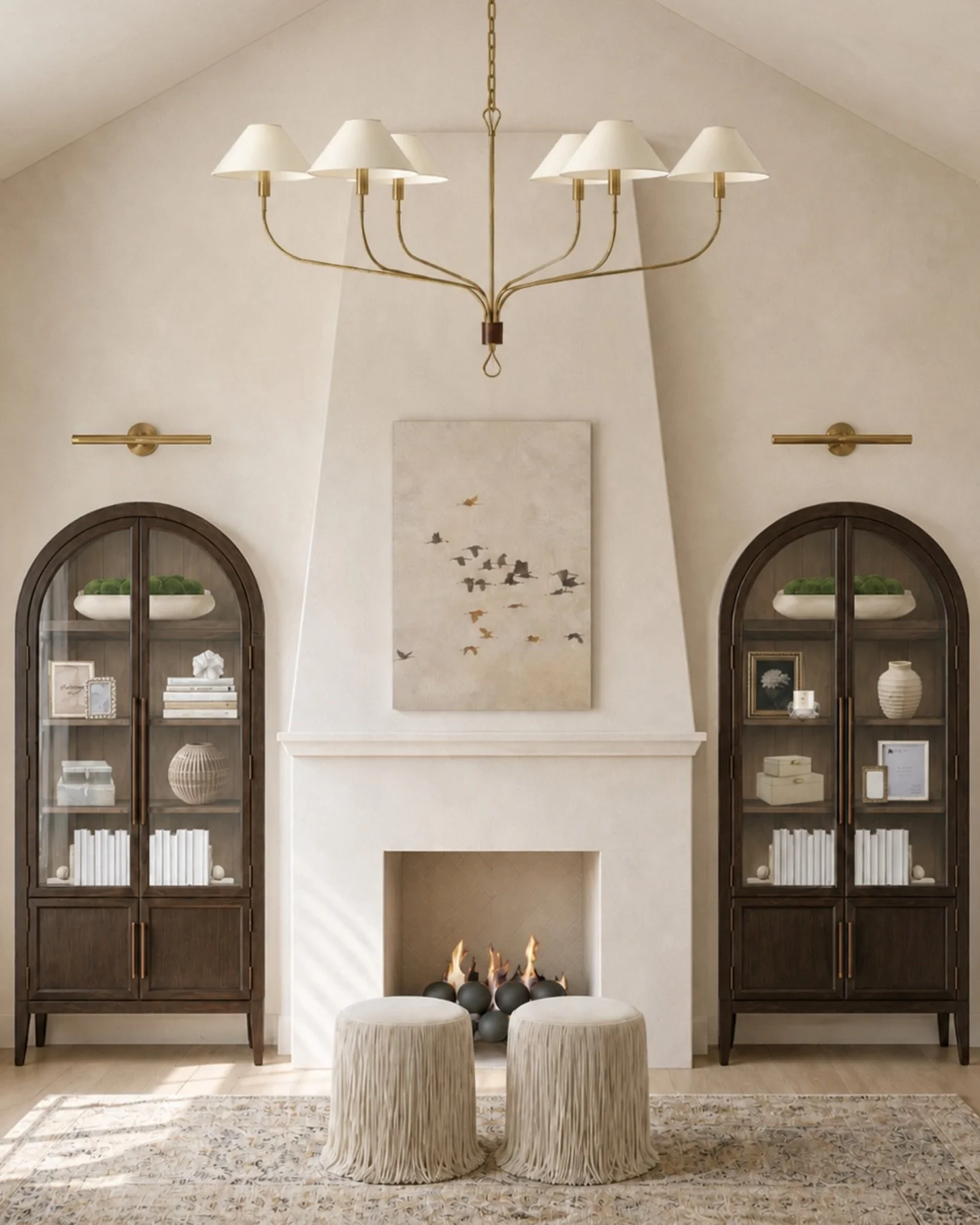 This is what a space looks like when everything just works together. ✨
Nothing here is loud, but every piece plays a role &mdash; warm wood, soft neutrals, tailored lighting, and balanced symmetry that makes the whole room feel calm and pulled togeth