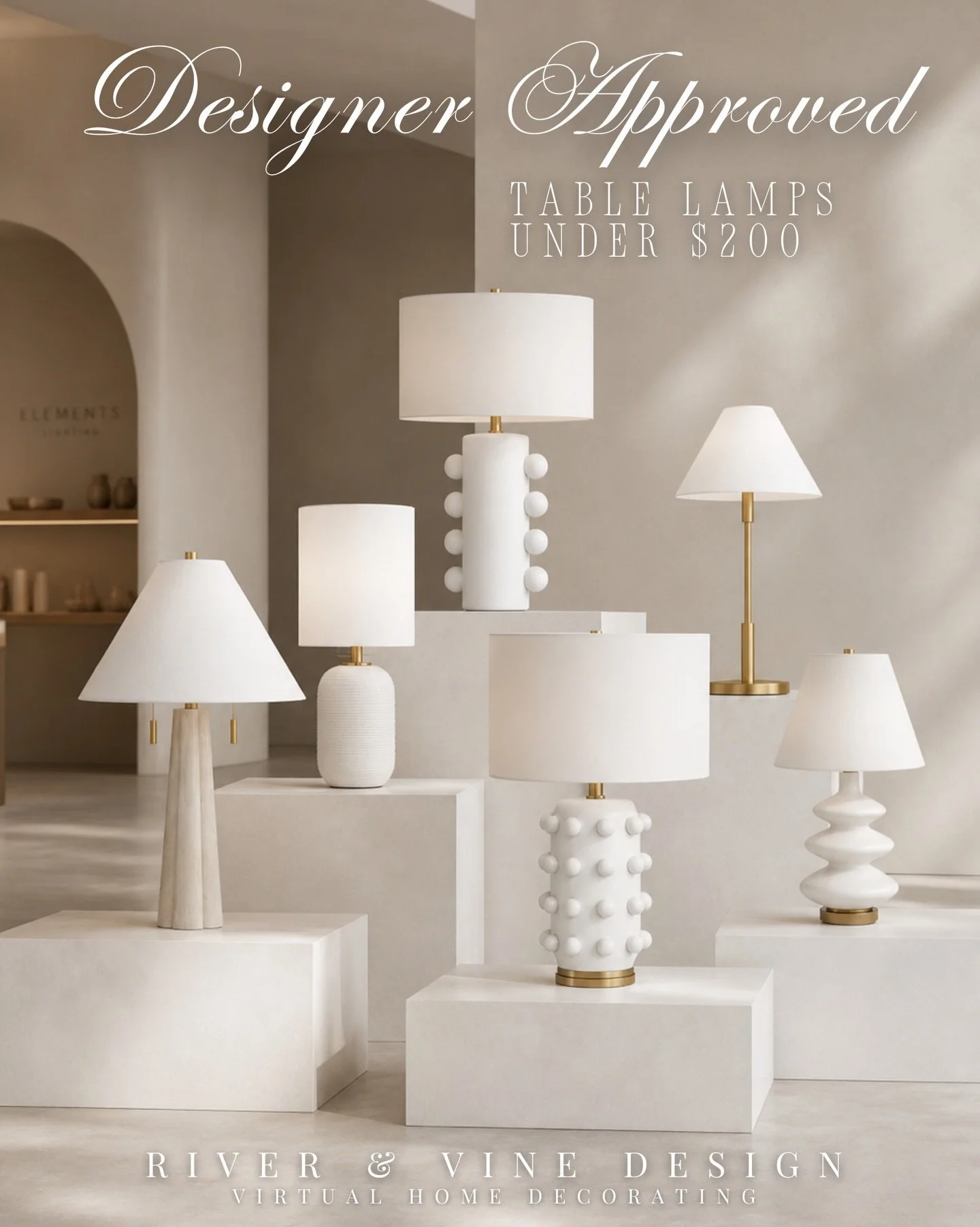 Designer-approved table lamps that look elevated without the designer price tag.

I pulled together sculptural white, ivory, and brass table lamps under $200 that add softness, height, and a more finished feel to a room. These are the kind of pieces 