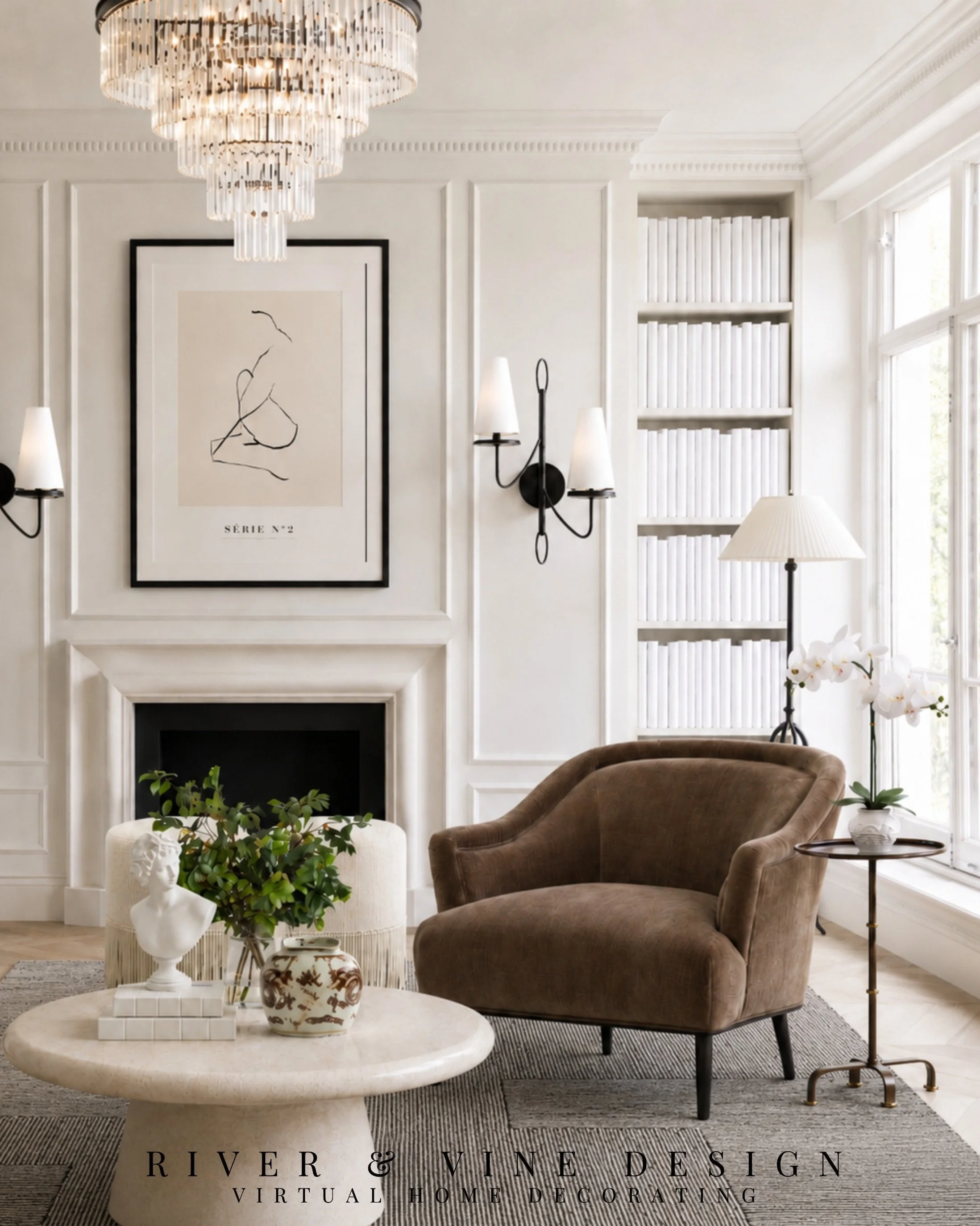 This is the kind of room that never goes out of style. ✨

Soft architectural details, layered neutrals, sculptural lighting, and rich warm tones all working together to create a space that feels both elevated and inviting.

The contrast is what makes