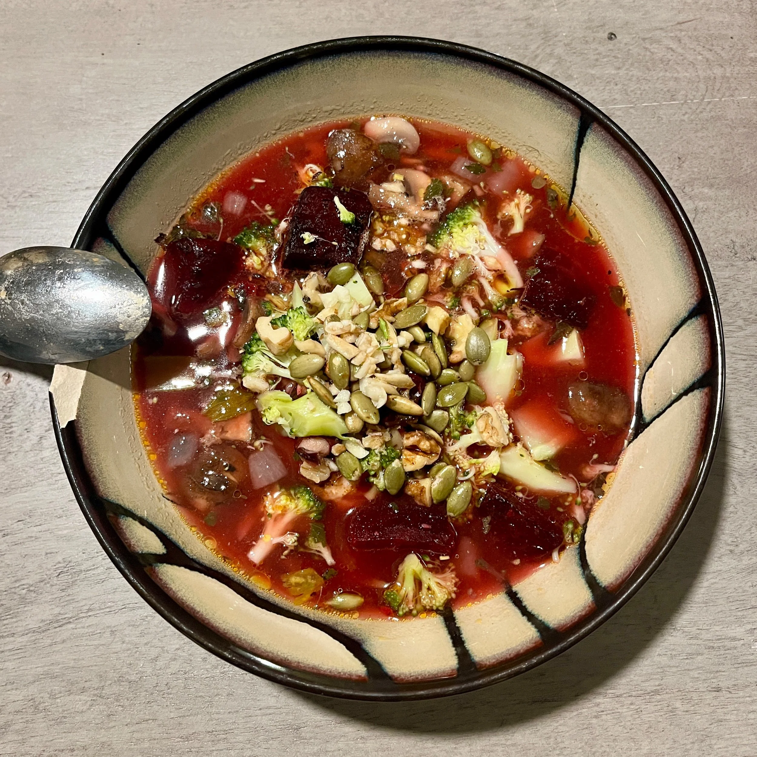 Dinner: Wild Cod and Veggie Soup