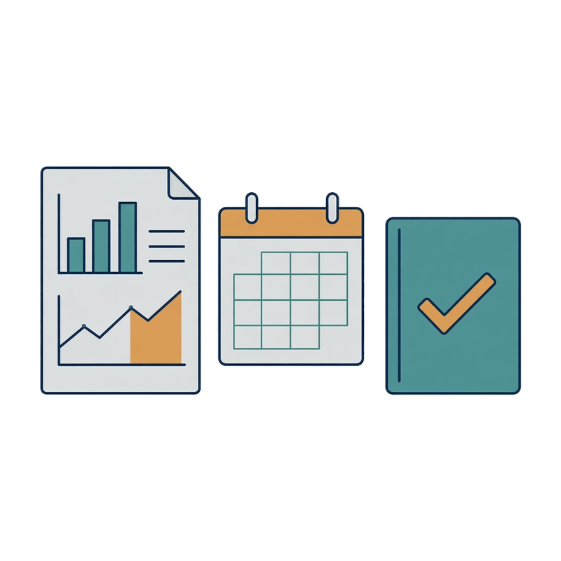 Reporting and reimbursement icon