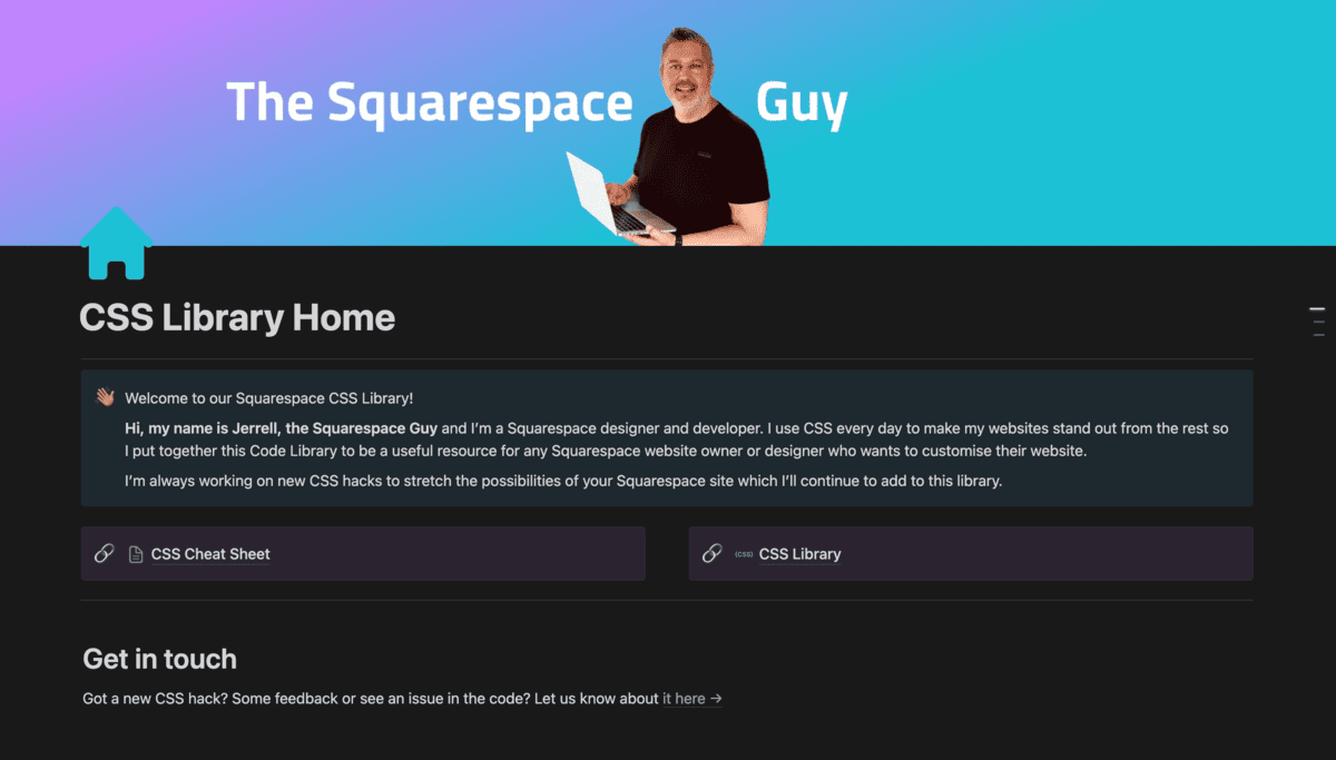 CSS Library home page