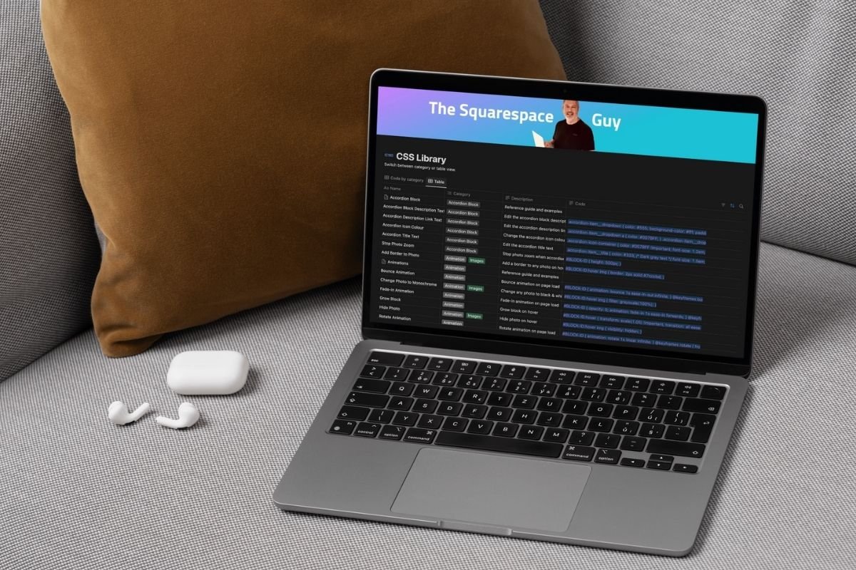CSS Library on a laptop