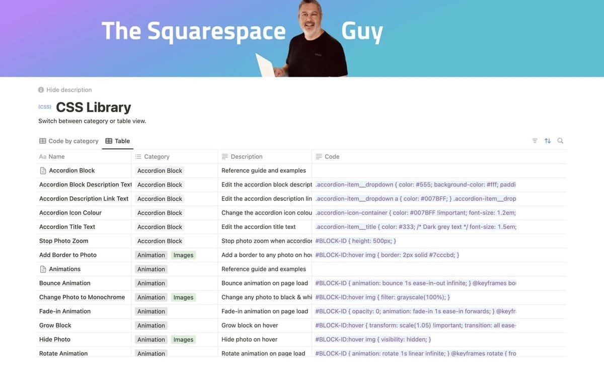 CSS Library screenshot