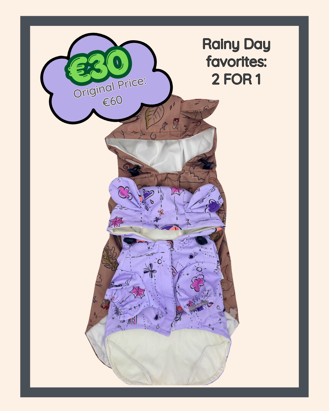 Bundle: 2 for 1 raincoat