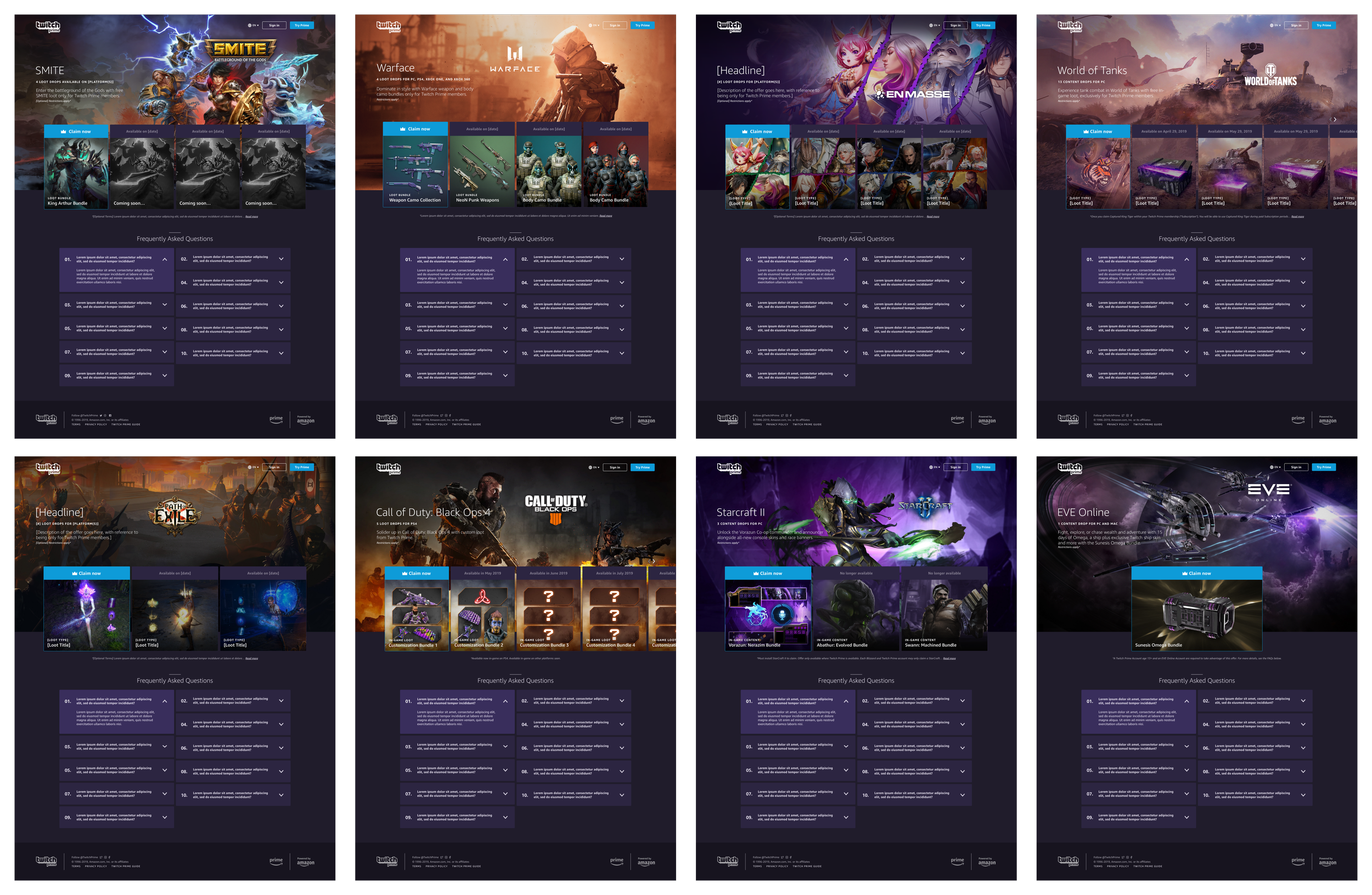 Twitch Prime Offer Detail Pages — Shayne is a Sr. UX Designer in San  Francisco.