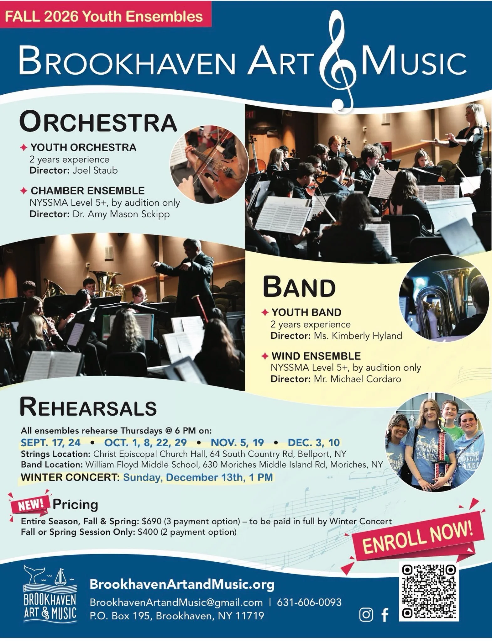 Join us for an exciting new season!!!! #suffolkcountymusic #bellportvillage #eastportsouthmanorhighschool #patchoguemedford