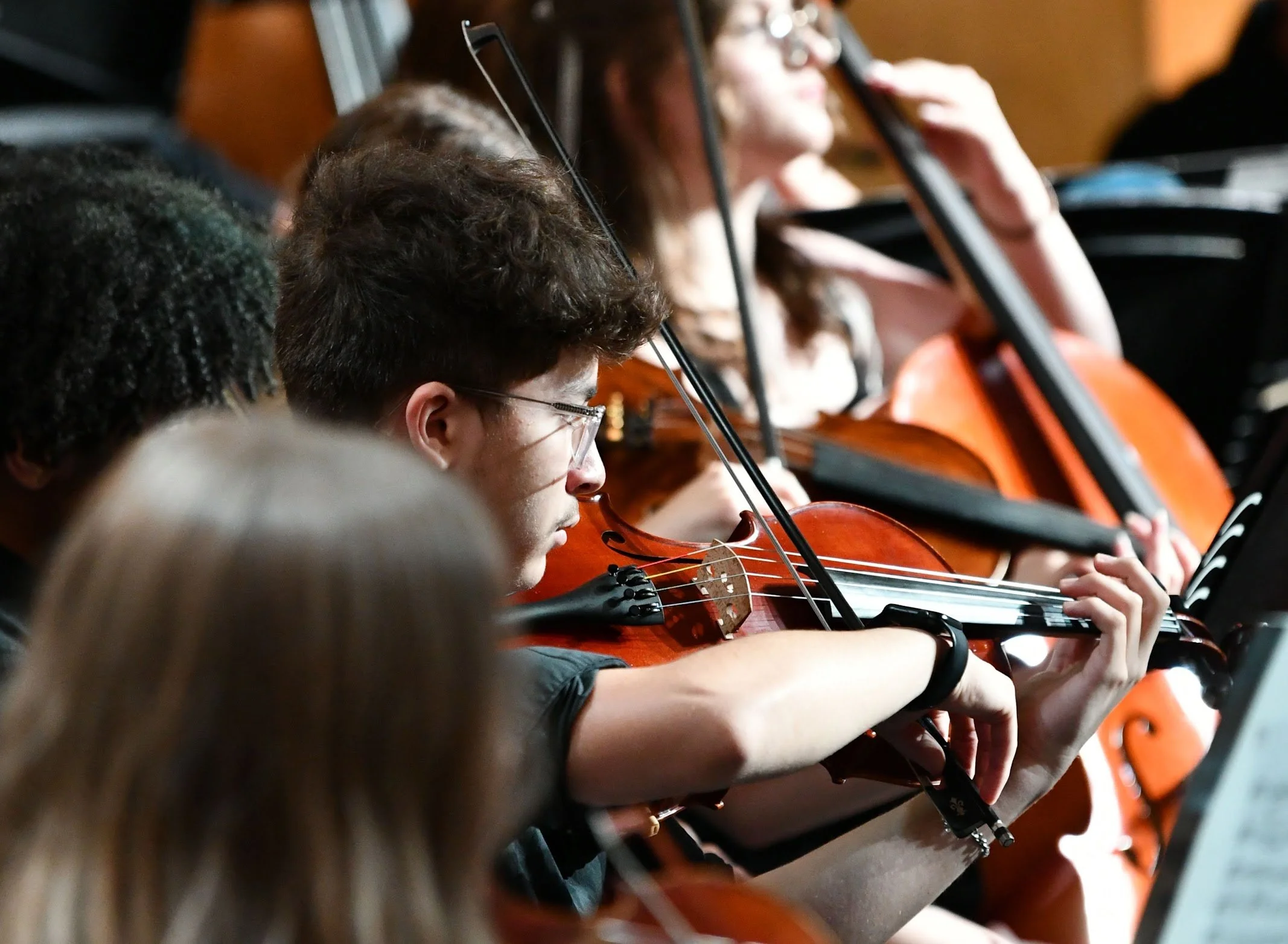 Youth Orchestra concert violin, viola, cello