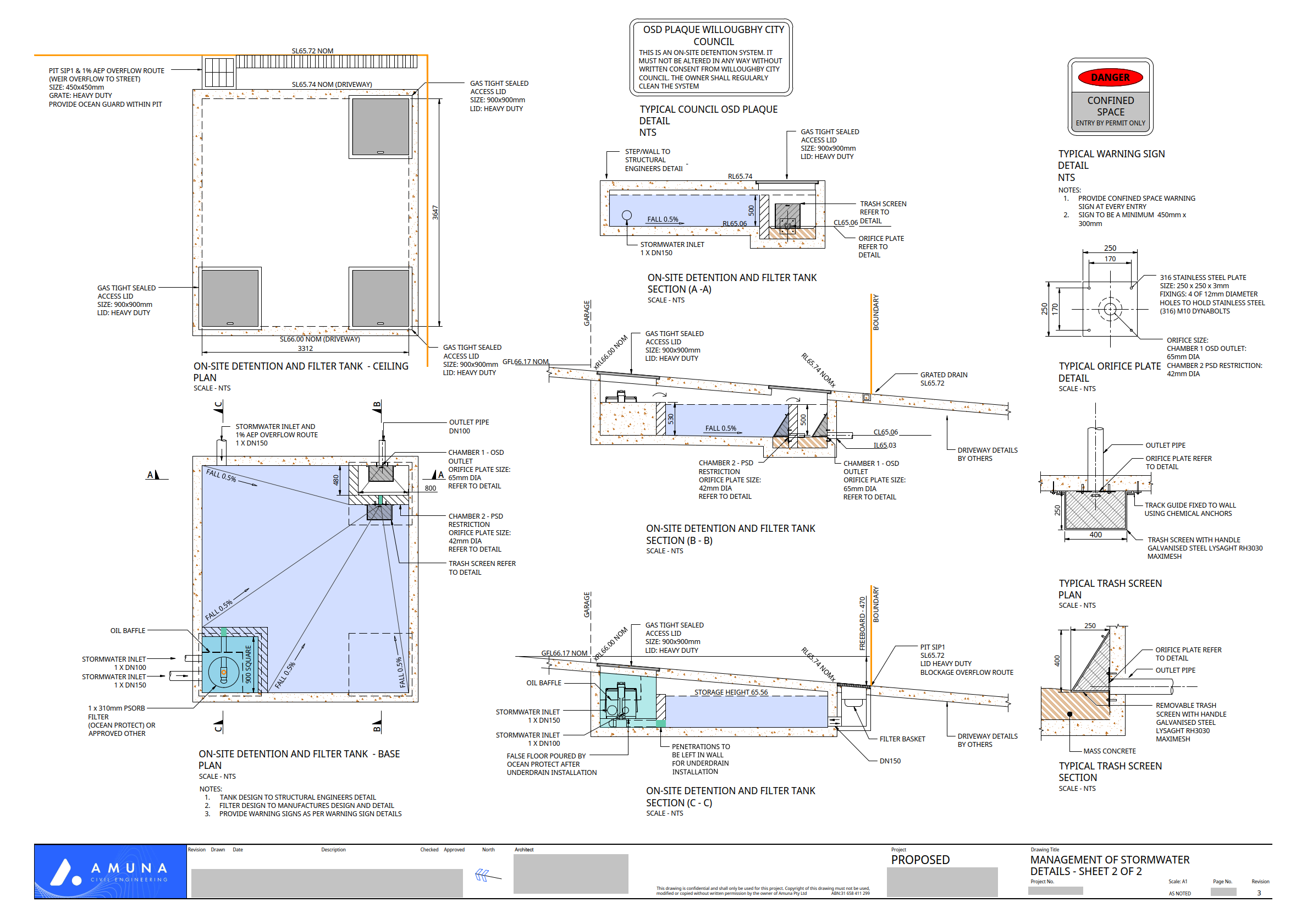 On-site Detention, Water Quality Detail