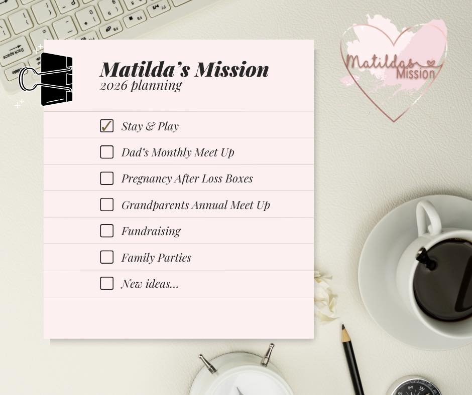 Our volunteers are meeting this evening to plan for 2026 at Matilda&rsquo;s Mission 🖊️ 

Matilda&rsquo;s Mission aims to be as inclusive as possible, we hold events for bereaved families, parents, siblings and grandparents. We provide informal peer 