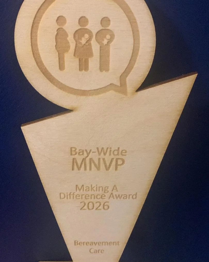 Today we were truly touched to receive the Bereavement Care Award from Bay Wide Maternity &amp; Neonatal Voices Partnership.

Matilda&rsquo;s Mission has always been about love, compassion and support for families who need it most. None of what we do