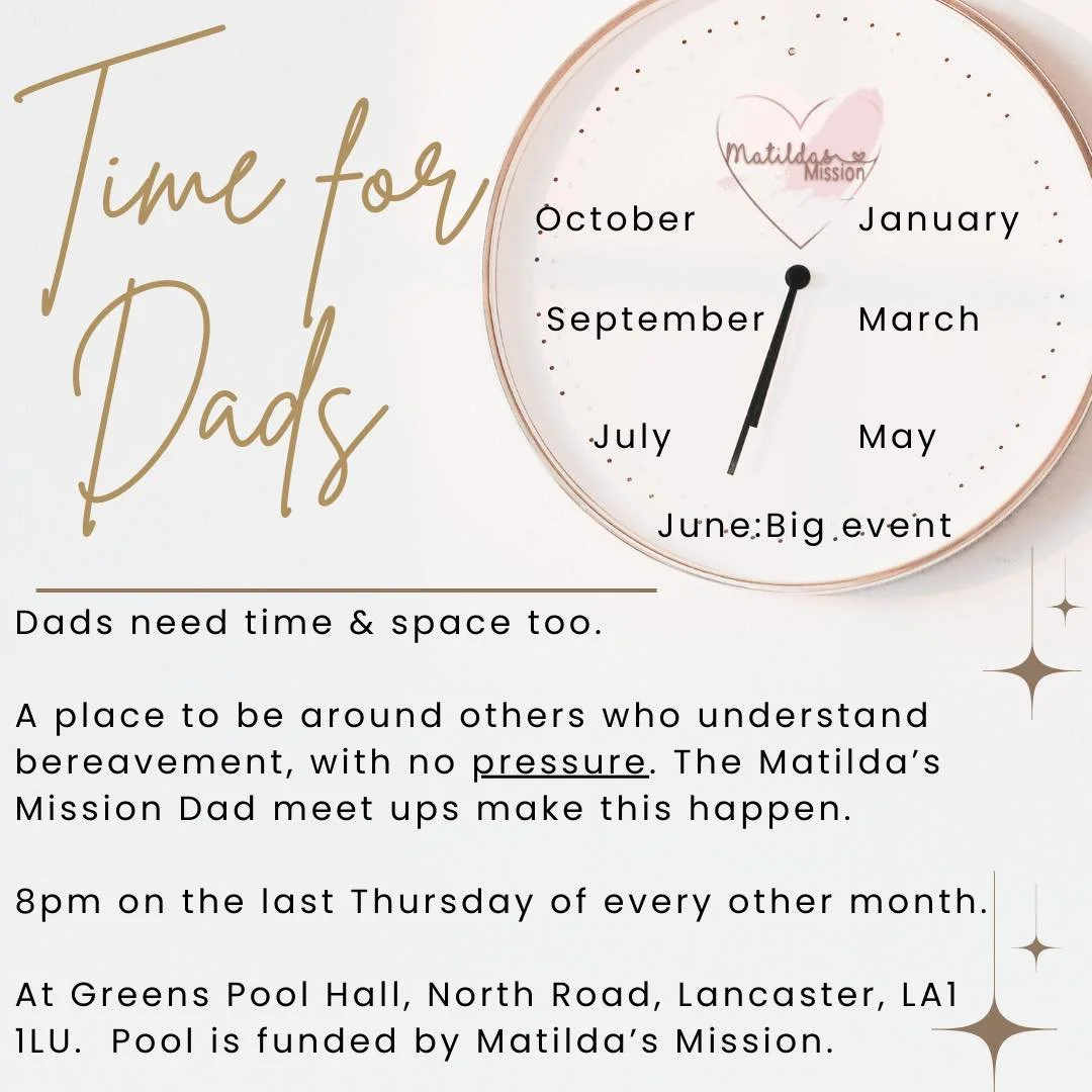 🕰️Time for Dads is back!🕰️

🗓️ Thursday 26th March, 8pm
📍Greens Pool Hall, Lancaster
💬 Turn up on the day or message us, we&rsquo;re a friendly bunch