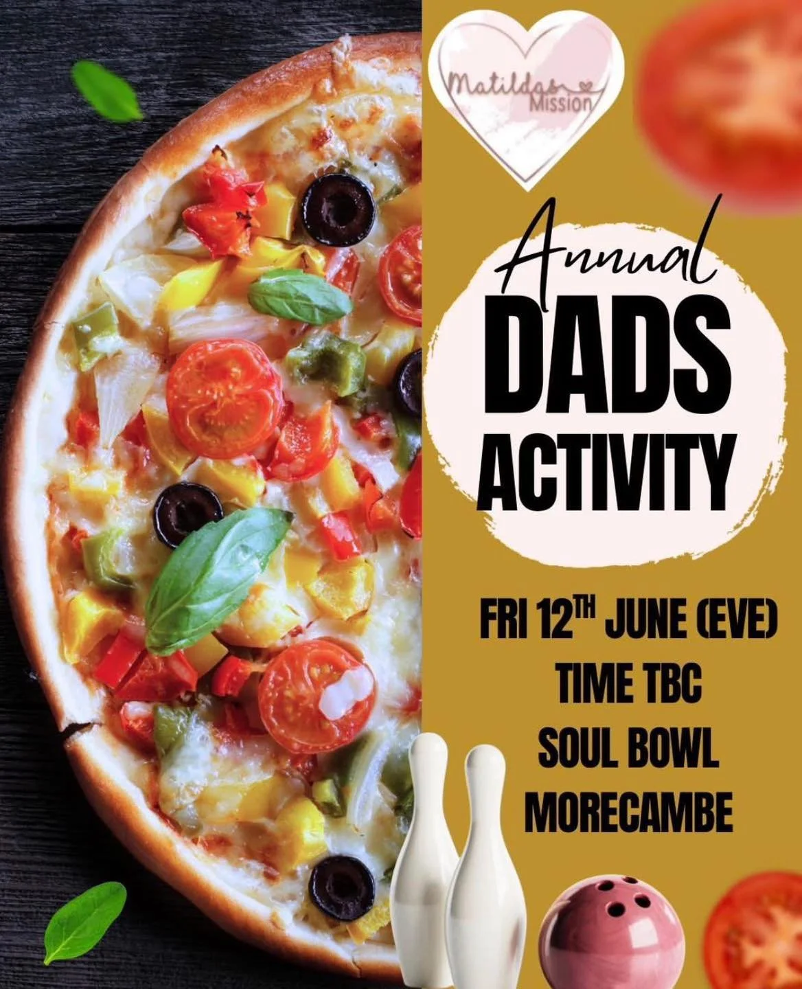 Dads, this is your reminder of our big annual event ❗️&hearts;️

🕺It&rsquo;s back for 2026, the Dads annual meet up! 🕺

🗓️ Friday 12th June (time tbc but will be evening)
📍At Soul Bowl, Morecambe
📕 Bookings are open NOW until 15th May 
🤍 Bowlin
