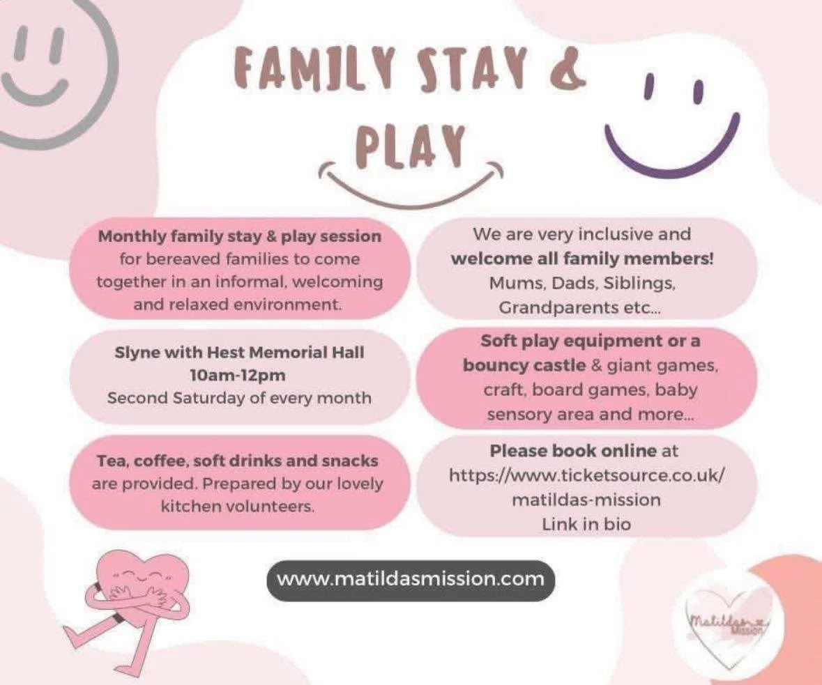 Hey there 👋🏻 It&rsquo;s our Family Stay &amp; Play session this Saturday 11th July at our usual Slyne Memorial Church Hall! Remember to book on for our session so we can work out how many little ones to cater for 🍌🍎🍊 and pack some sun screen bec