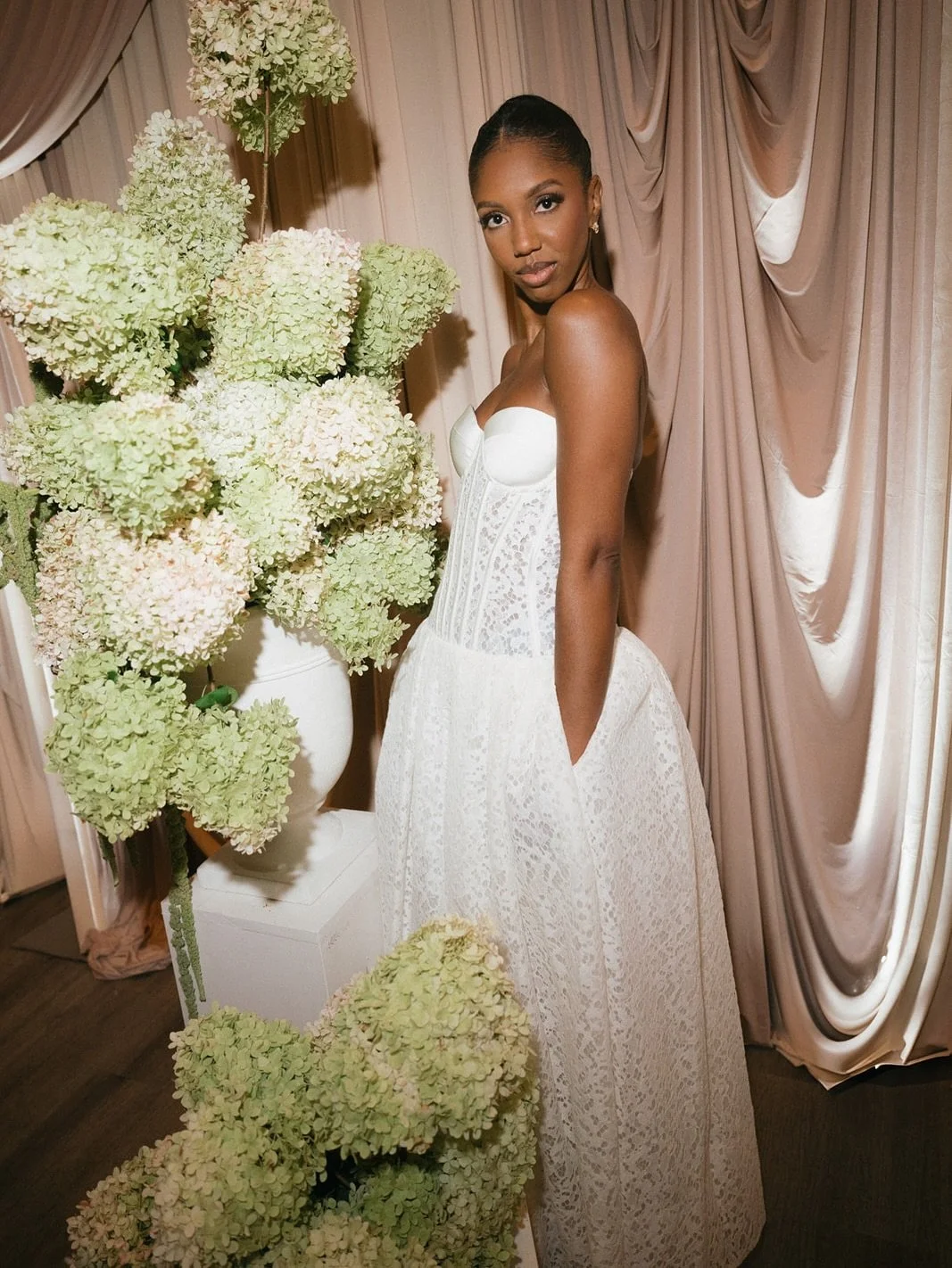 This post is dedicated to Teja, because well. Look at her!!

Photo: @meaganforbes 
Venue: @riggshotel 
Couple: @simply_teja Terry Parker
Florals: @truefloral 
Draping: @thelemondecor 
Makeup: @kerlamarie 
Hair: Mane Element