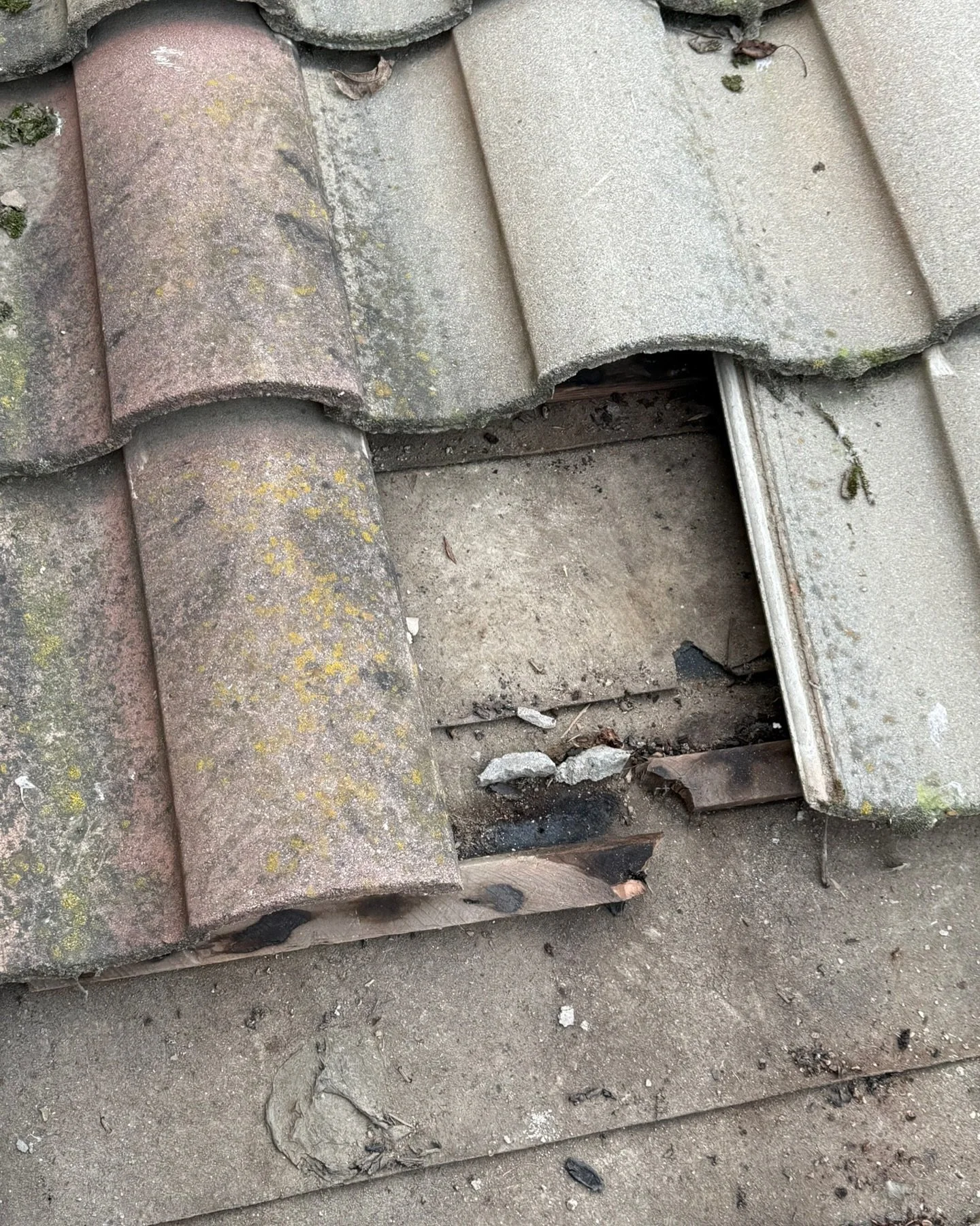 Quick leak repair before the storms roll in! We see more and more tile roofs with leaking underlayment every year. 
Make sure your roof valleys aren&rsquo;t full of leaves and debris. If you don&rsquo;t want to deal with it, call us!