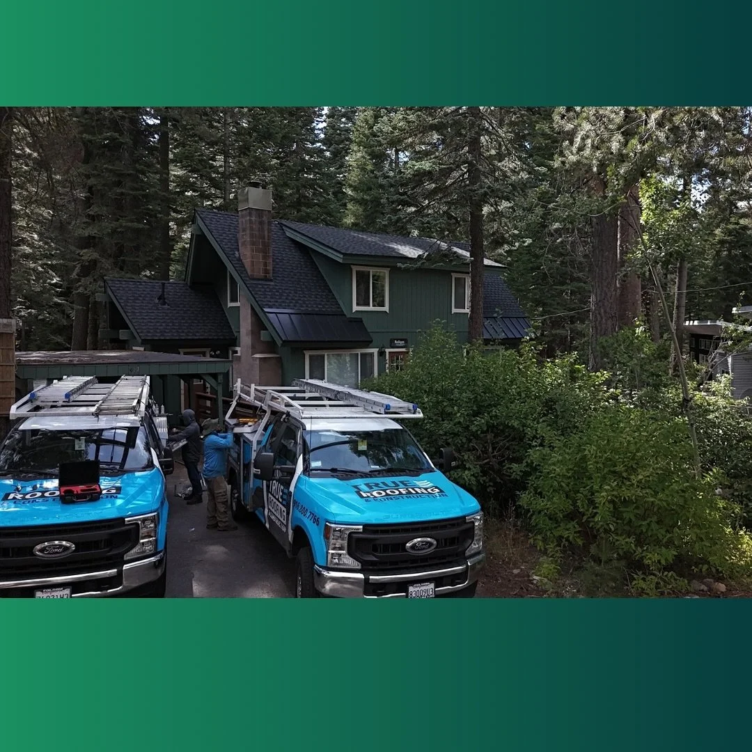 What a stunner!
Mike decided on @gafroofing UHDZ in Charcoal and after a lot of discussion, decided on the standing seam Tahoe eaves in select areas, to prevent major ice buildup. 

Last chance for 2025 Tahoe projects. Winter is coming! 
#roofing #tr