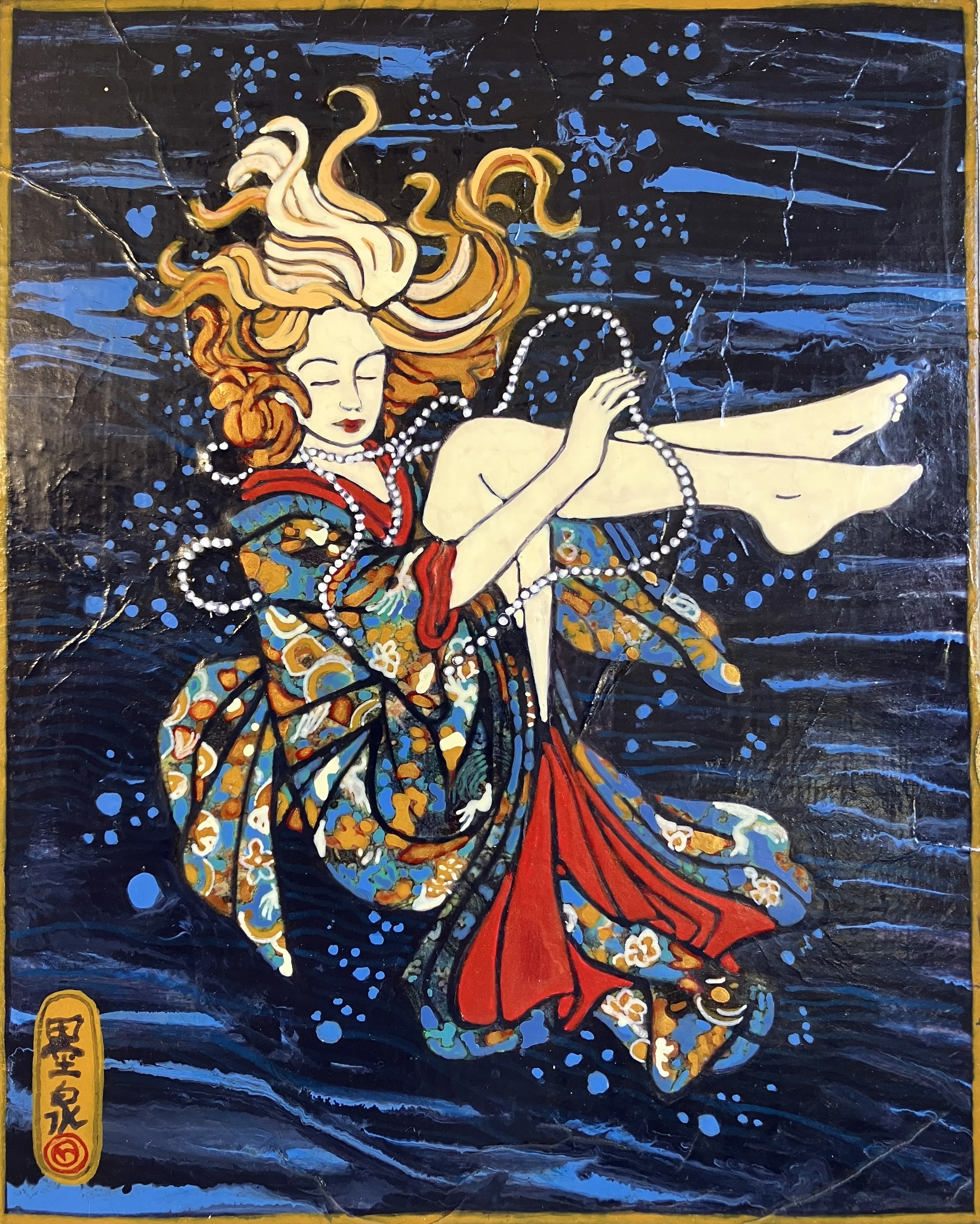 Pearls beneath the Indigo