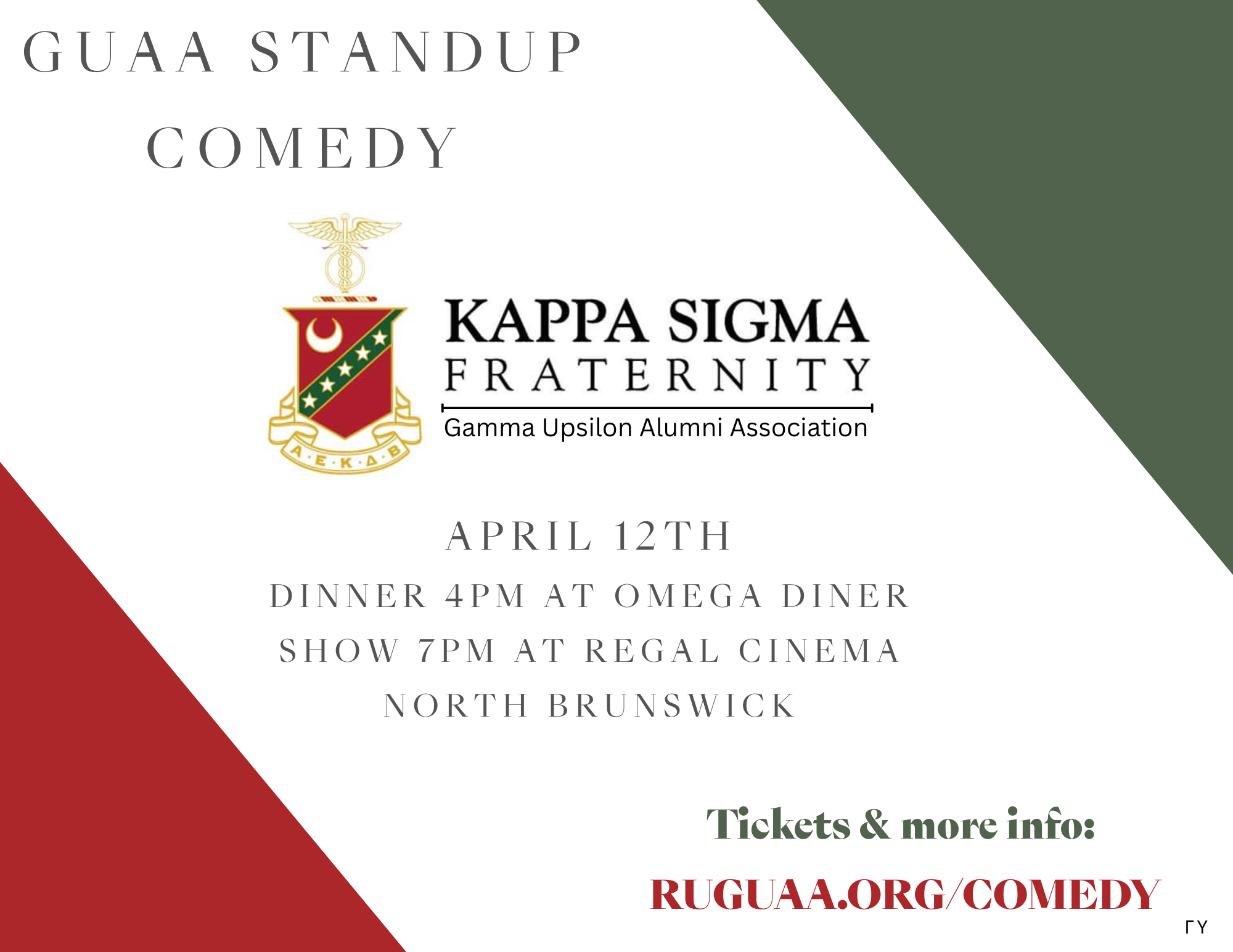 POSTPONED - DATE TBD - Brotherhood, Dinner and Standup Comedy!