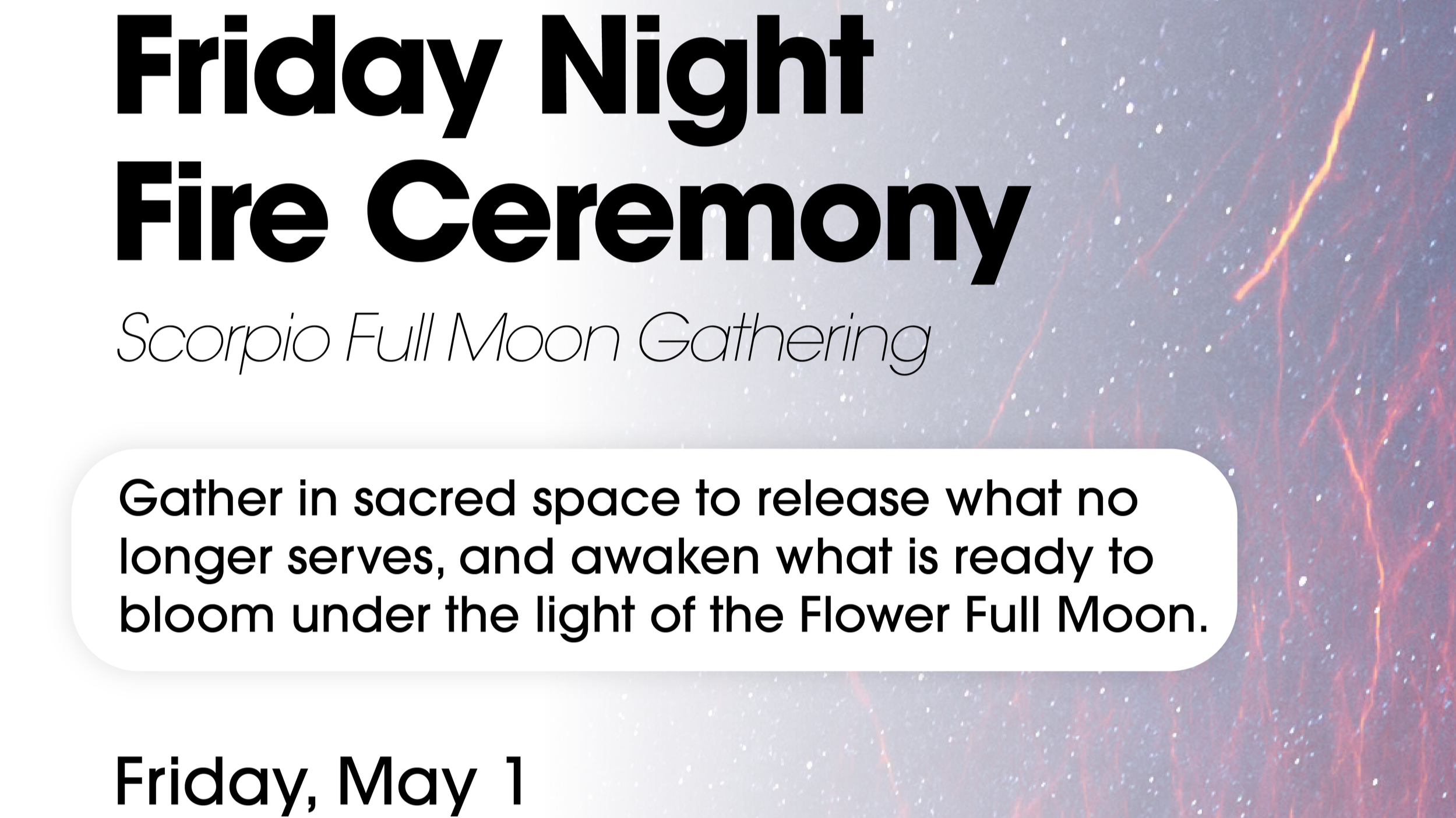 Friday Night Fire Ceremony