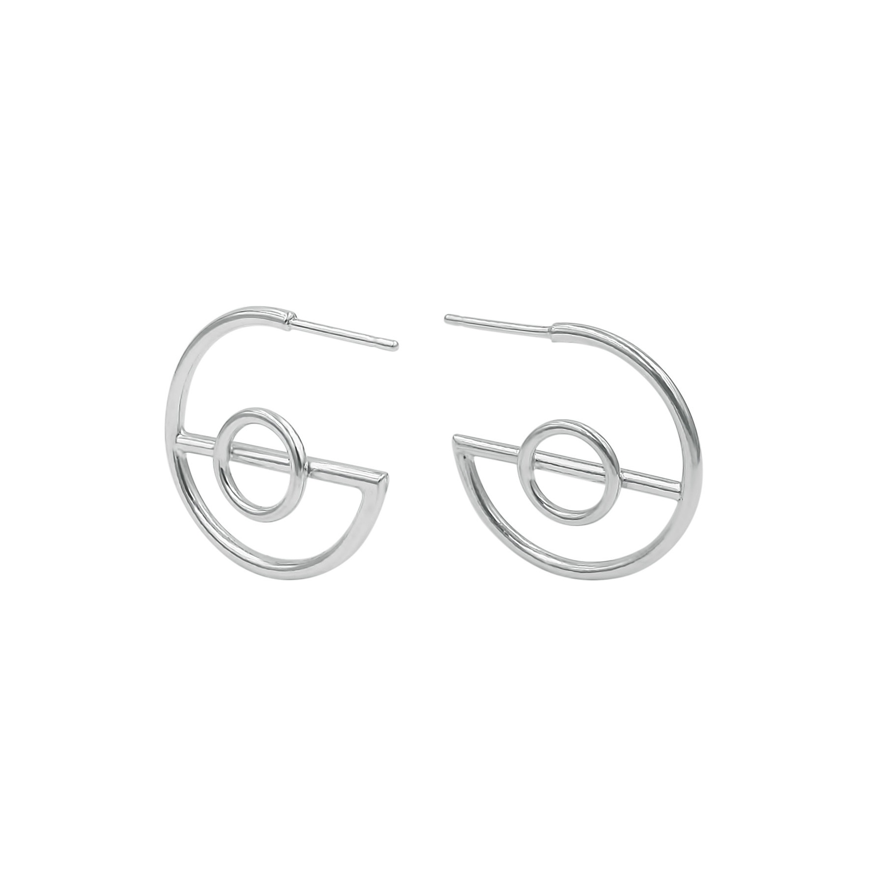 Orbit Hoops Large-Metal Sugar Jewelry