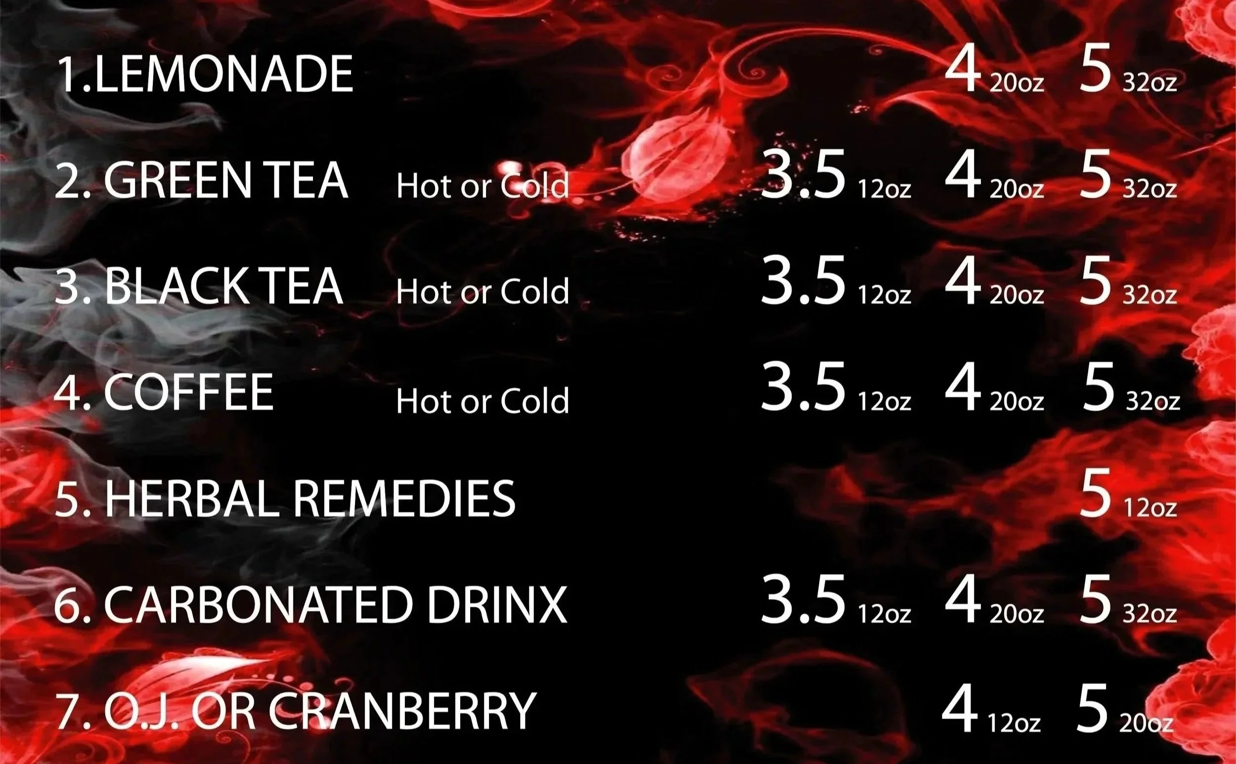 Scroll For Drink Combos