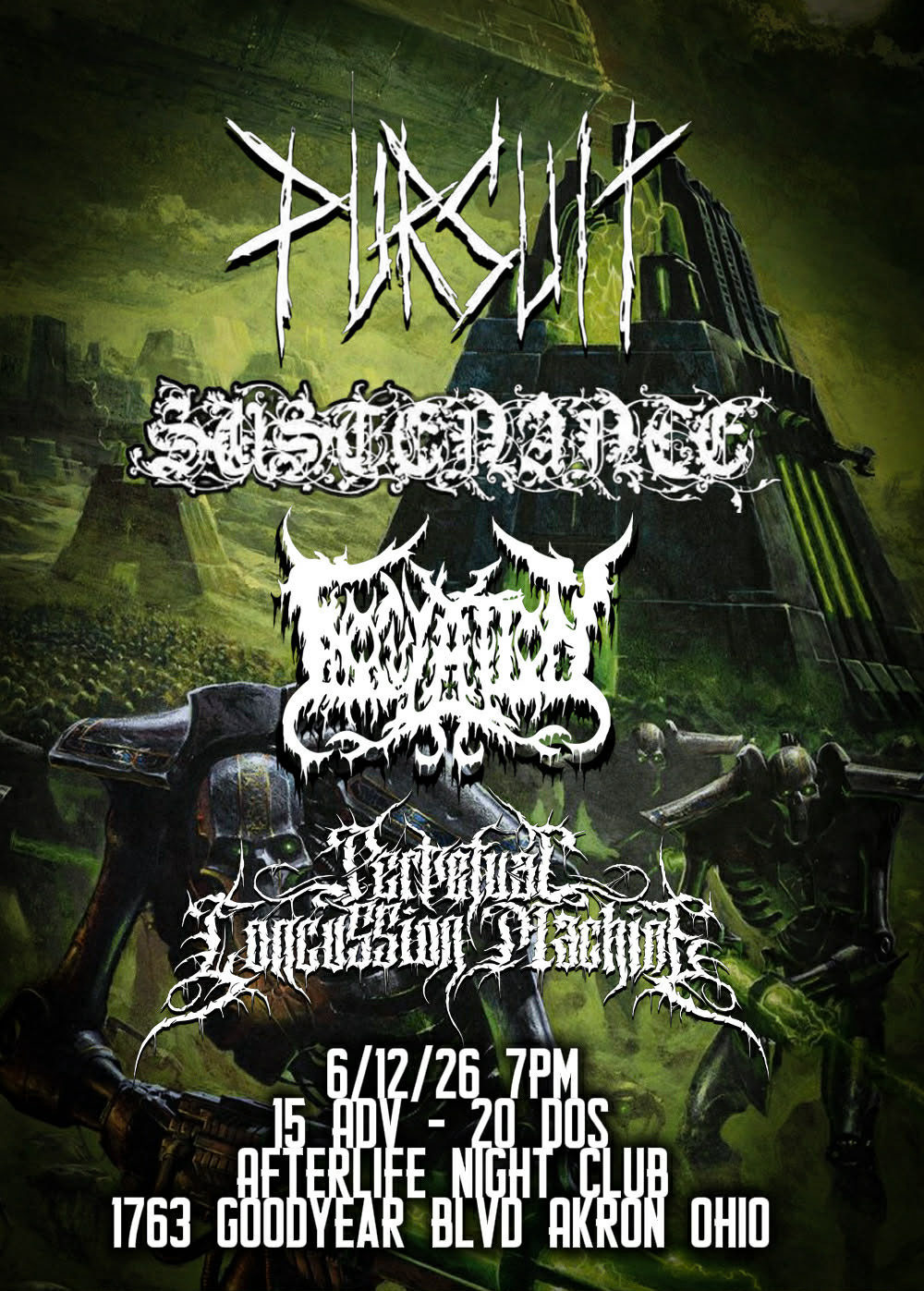 Pursuit | Sustenance | Inoculation | Perpetual Concussion Machine