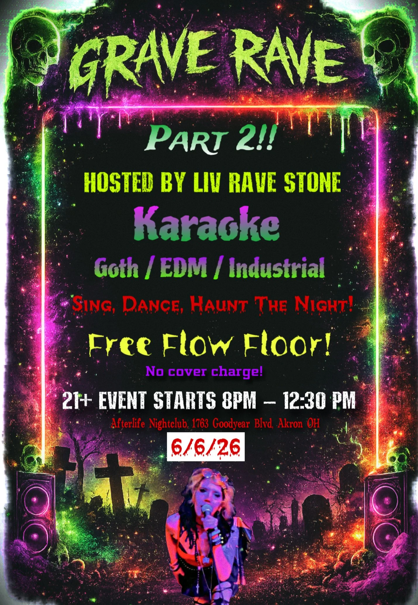 Grave Rave Part 2 - The Afterlife Nightclub’s Goth Rave Night - Hosted by Liv Ravestone!