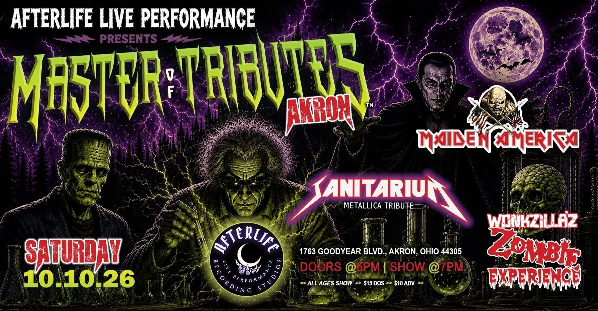 Master of Tributes (Akron) event flyer