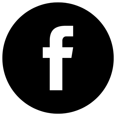 Facebook logo on a black background