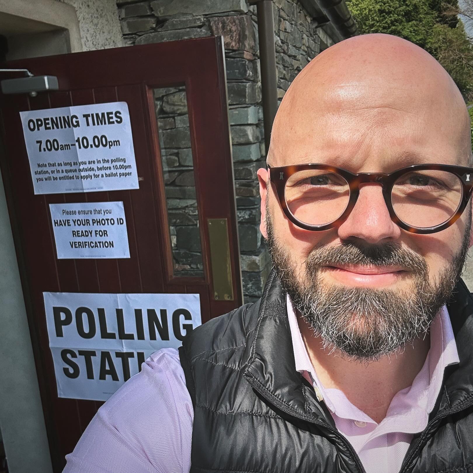 It&rsquo;s a gloriously sunny day and polls will remain open until 10pm. 

No matter who you vote for, please do take the time to vote. In Barrow &amp; Furness we have Ulverston Town Council and Police, Fire &amp; Crime Commissioner elections. 

I wa