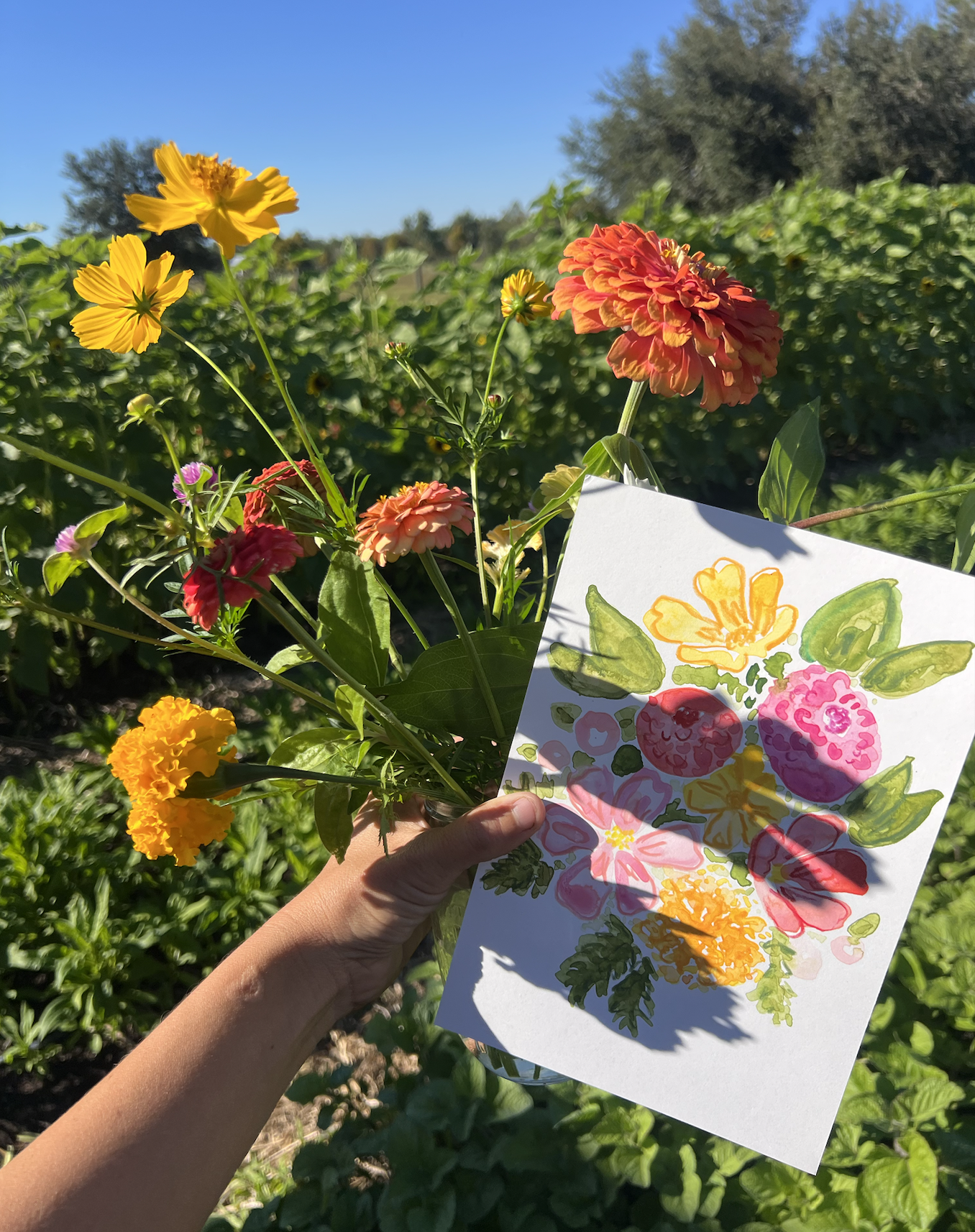 Spring Flower Watercolor Art Class