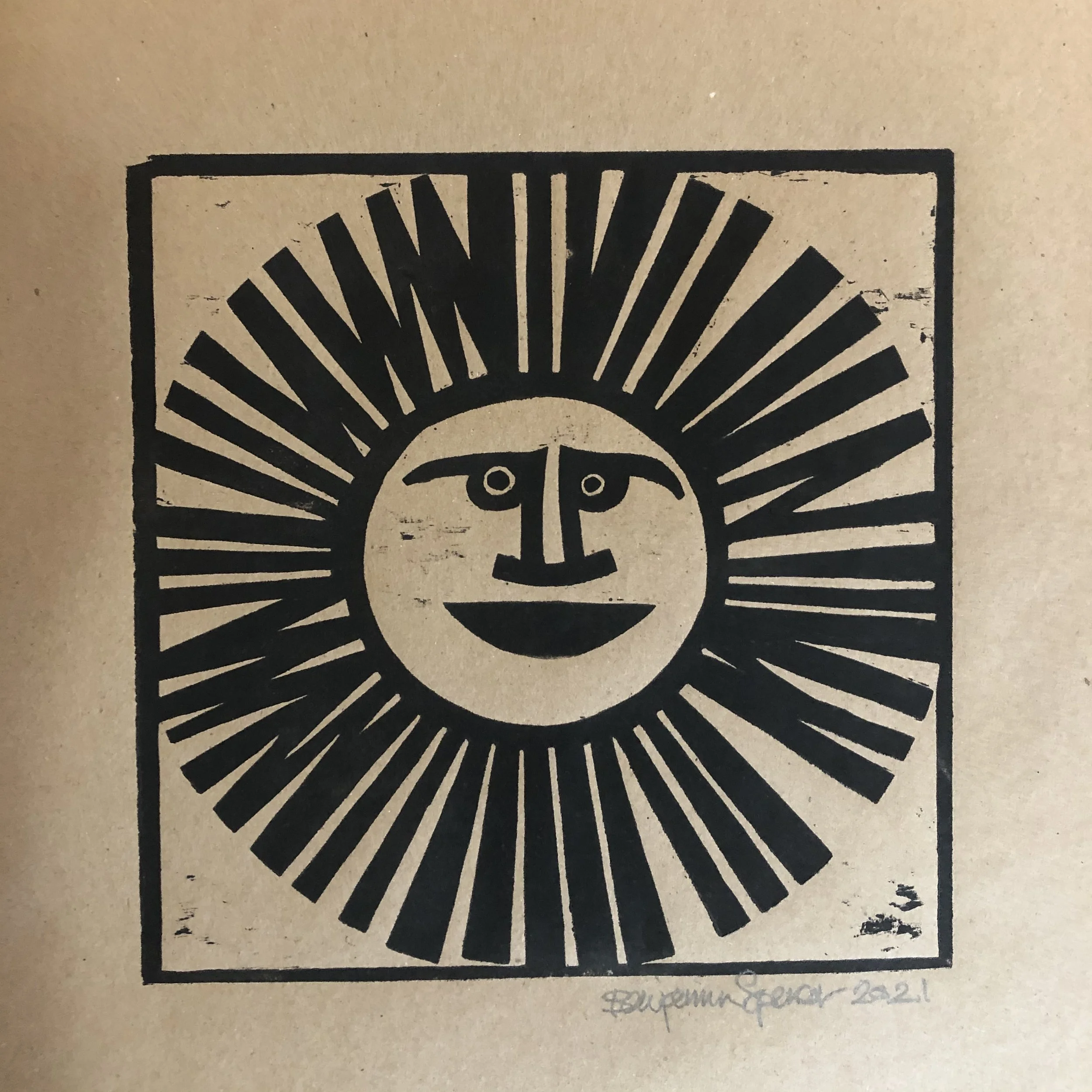 Spiral Sun Print Poster