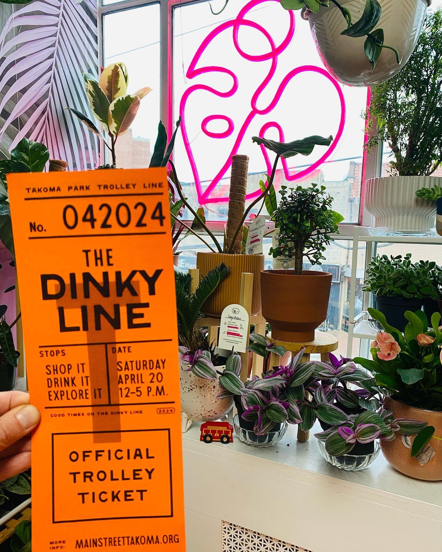 All aboard a fun weekend ahead! 

🚞 Saturday 4/20 - find the hidden trolley in the shop &amp; get your ticket stamped. 
Make a Dinky Line cactus garden &amp; save 20% on all plants &amp; planters.

⚡️Sunday 4/21 - find is at the Market on the Street