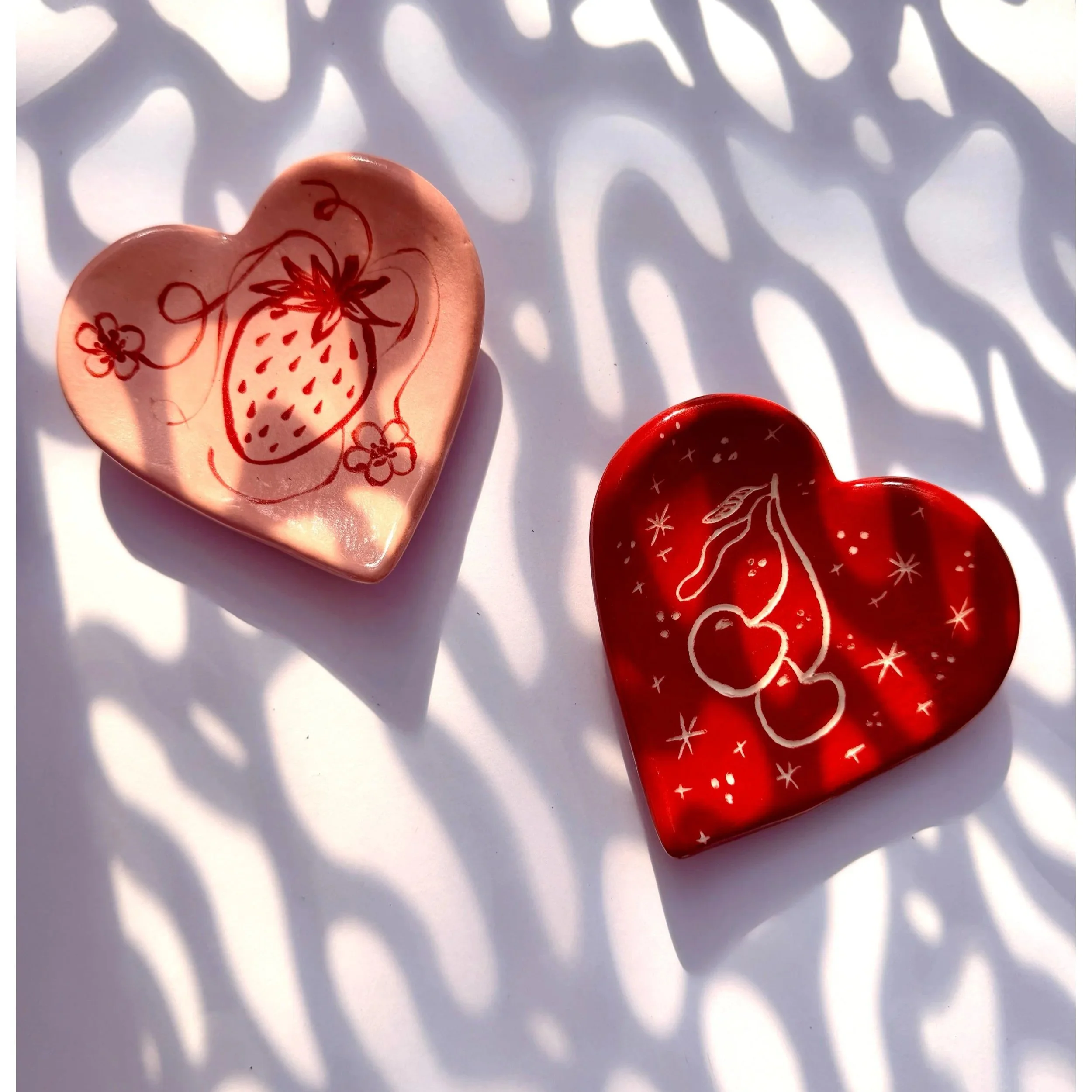 Hand painted trinket dishes