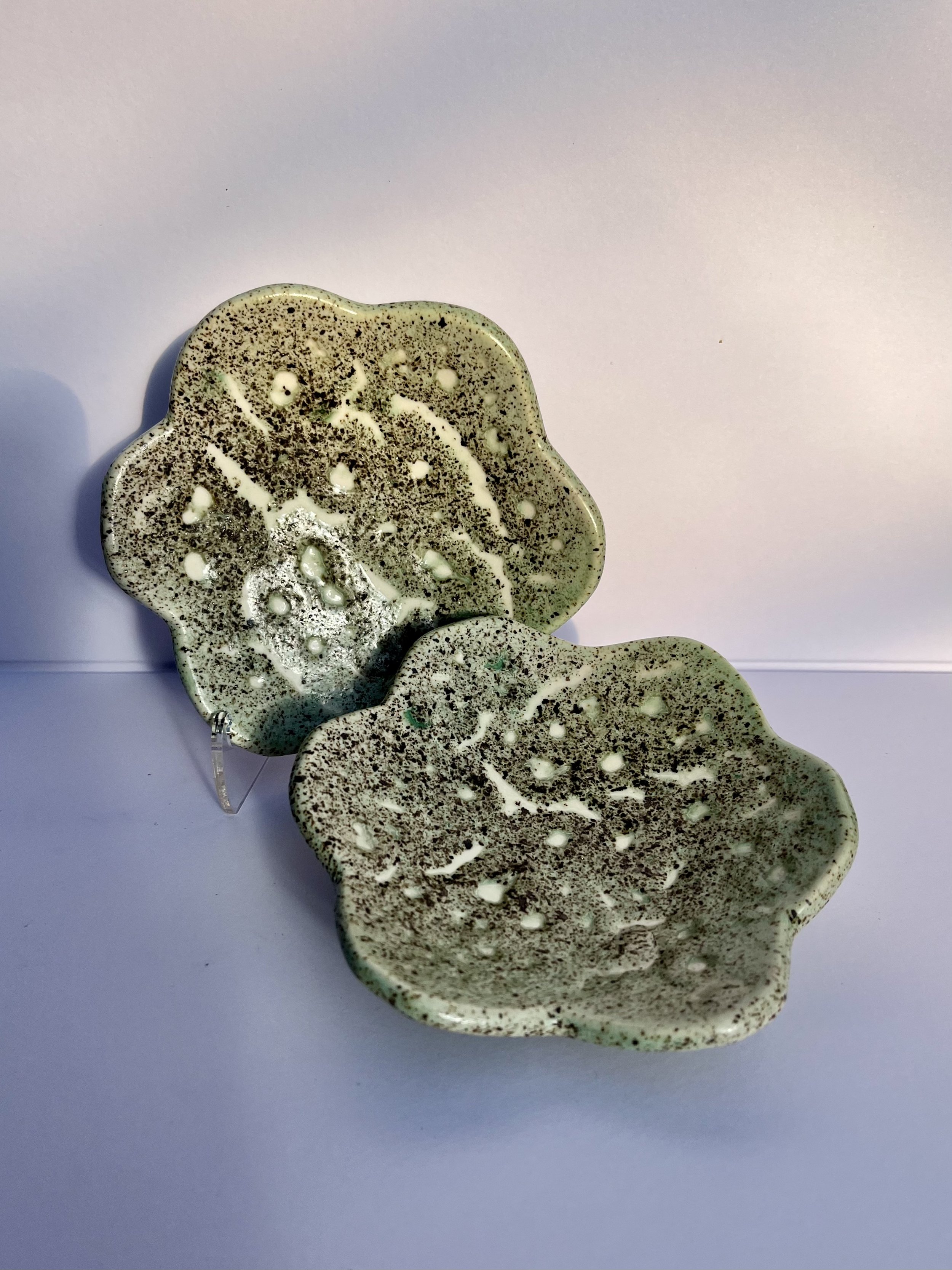 Pair of textured trinket dishes