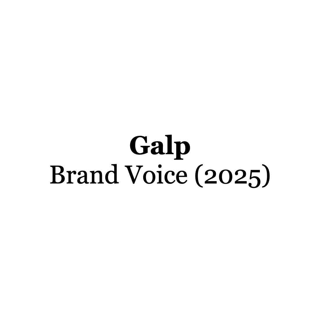Galp - Brand Voice 2025