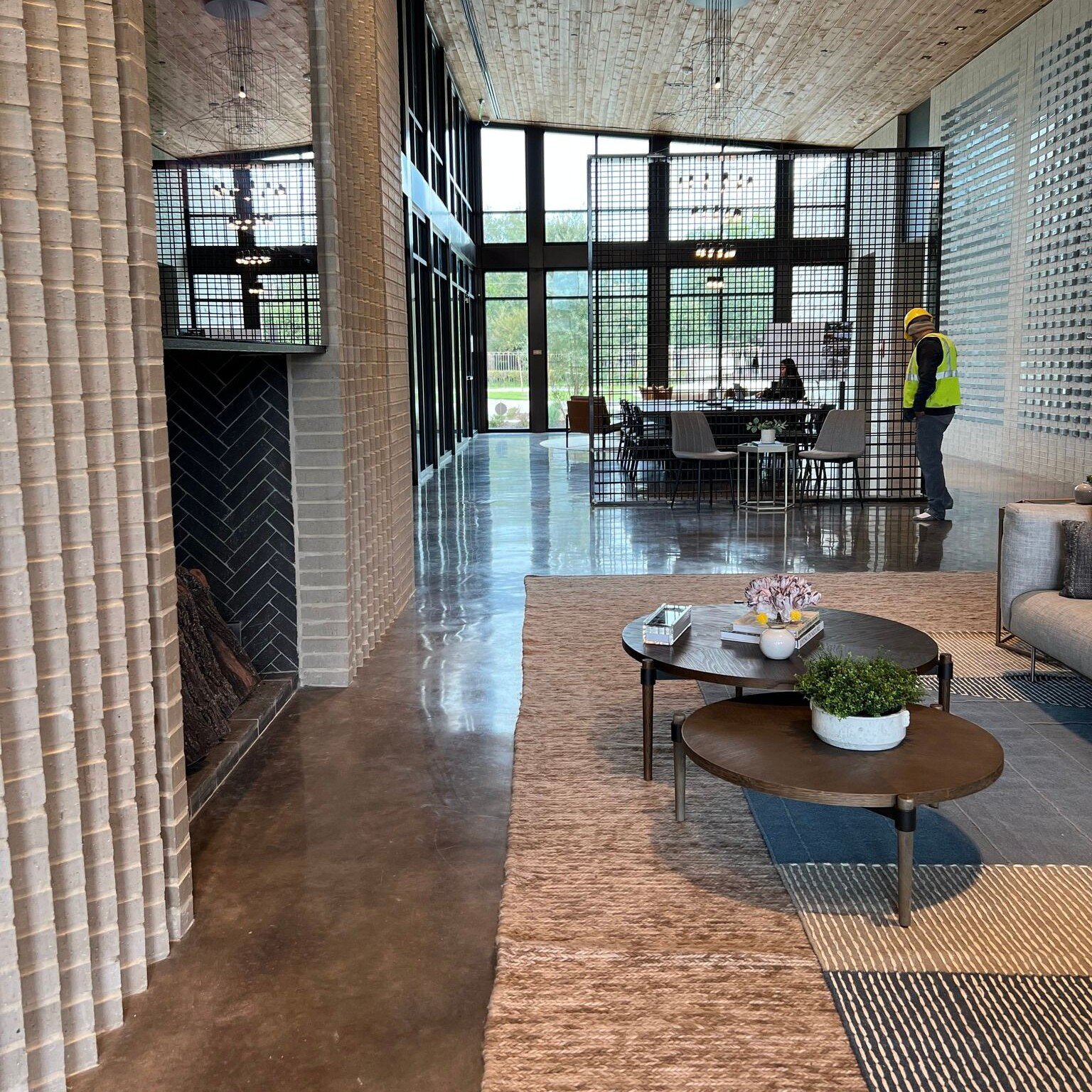 The is the amenities area of the new multi-family project, @remyonthetrailsapts, designed by MaRS Culture. Solid, rich, quiet, understated, it's just beautiful. Our floors are diamond polished with a dark stain.

#marsculture #archcon Arch-Con Corpor