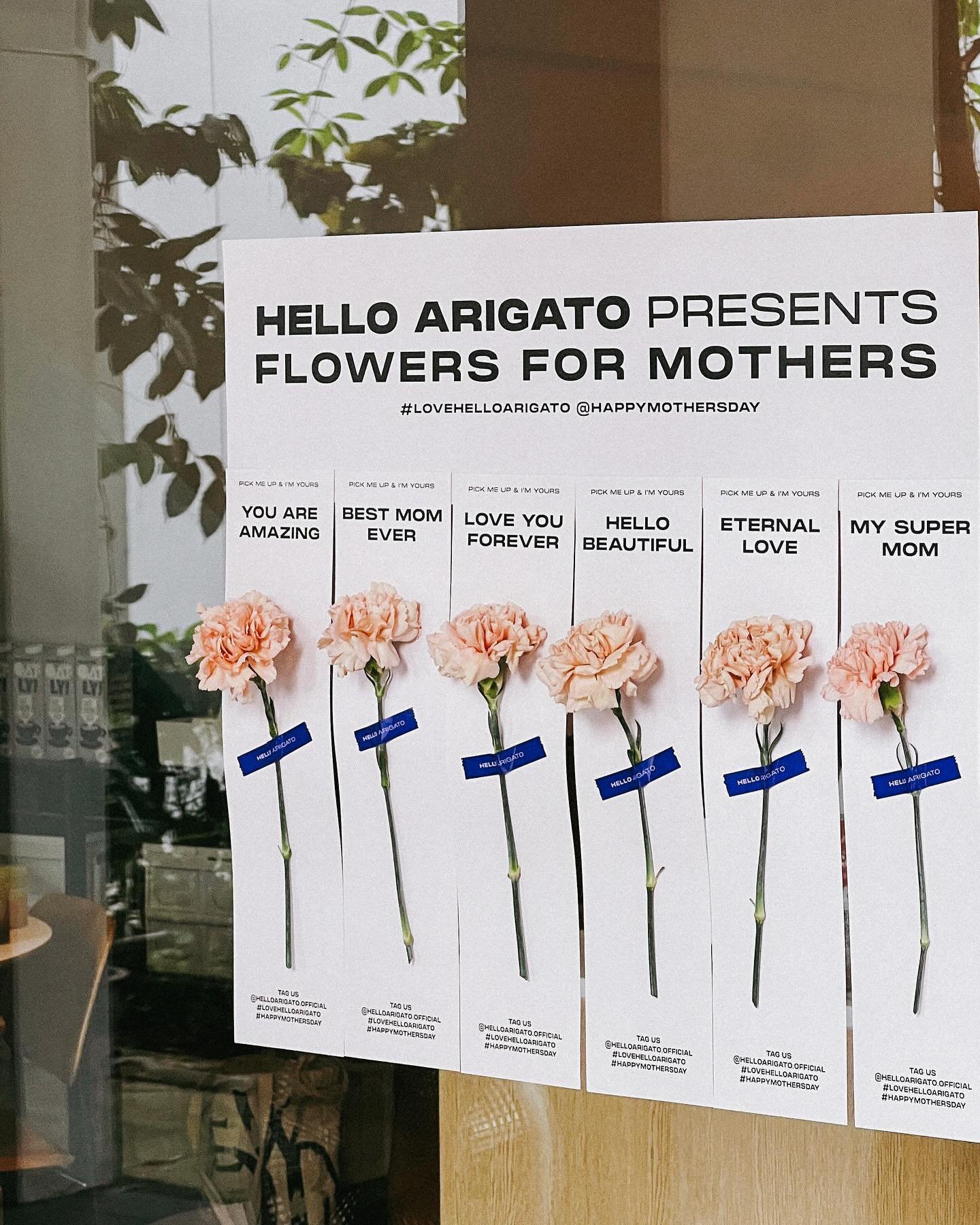 This Mother&rsquo;s Day weekend, we&rsquo;ve prepared flowers for you 🌸 Bring your supermama to any of our outlets and surprise her with a little gift to make her day 💐 No purchases needed, just tag us @helloarigato.official and #lovehelloarigato!
