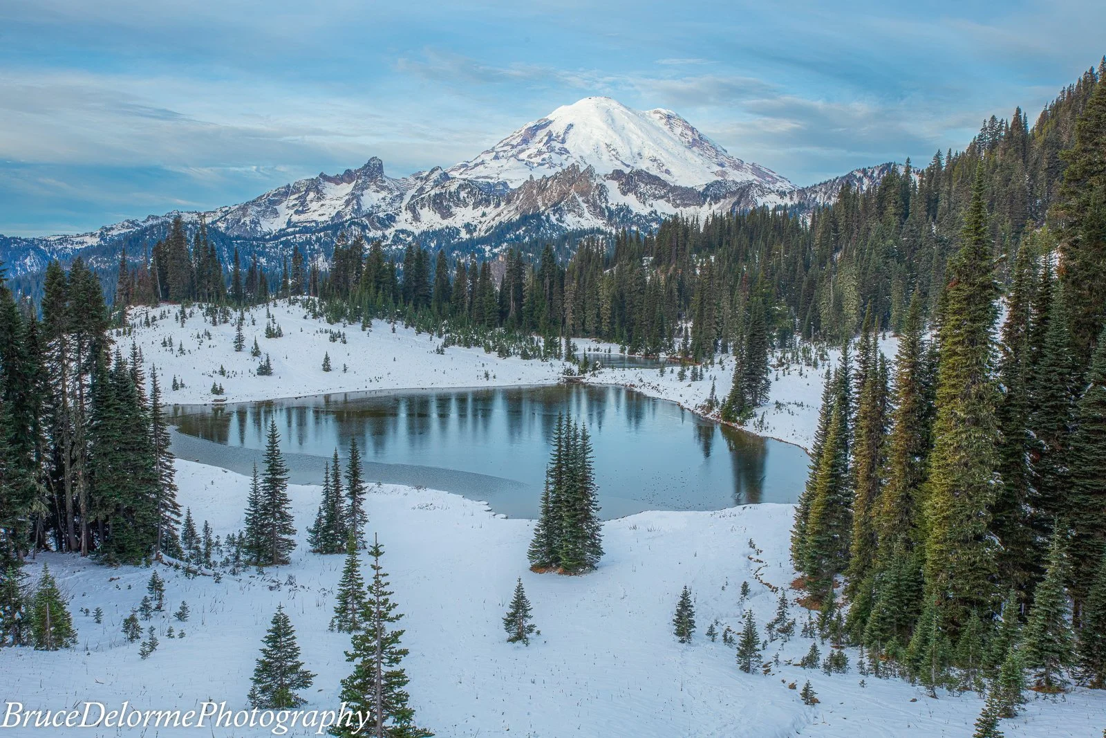Snowy Mount Rainier