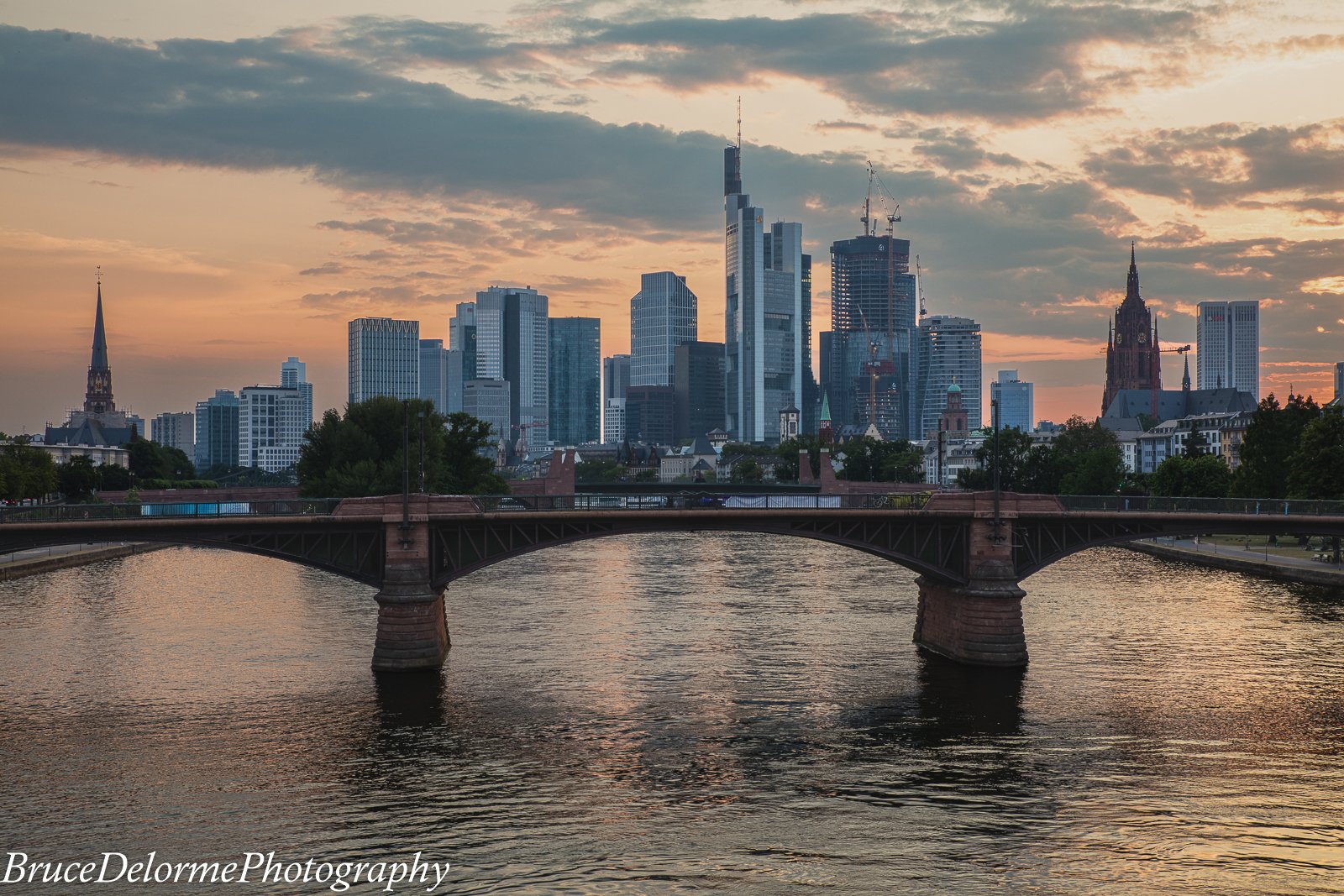 Sunset on Frankfurt, Germany