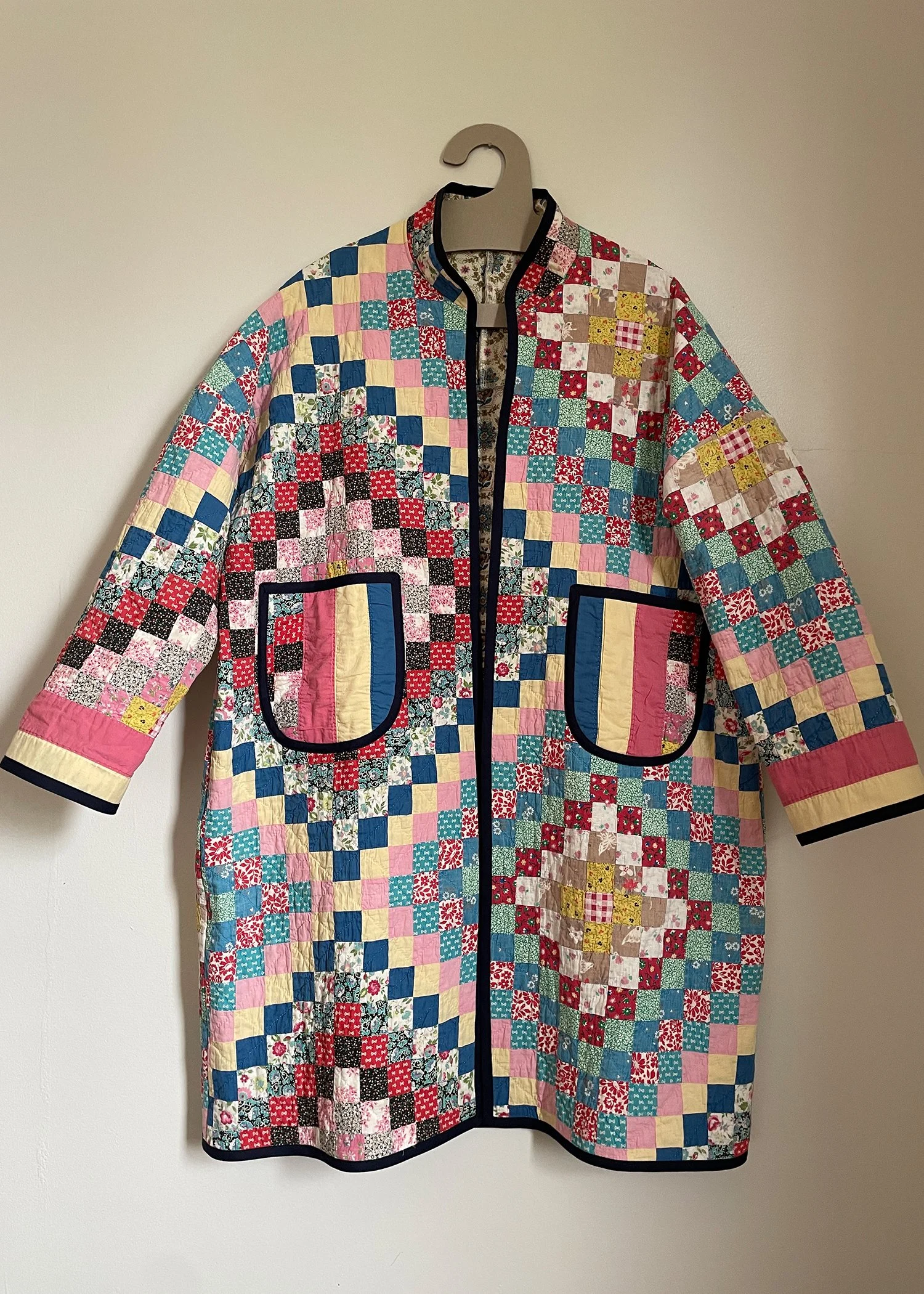 Diamond Patchwork Quilt Coat — Petunia Knits